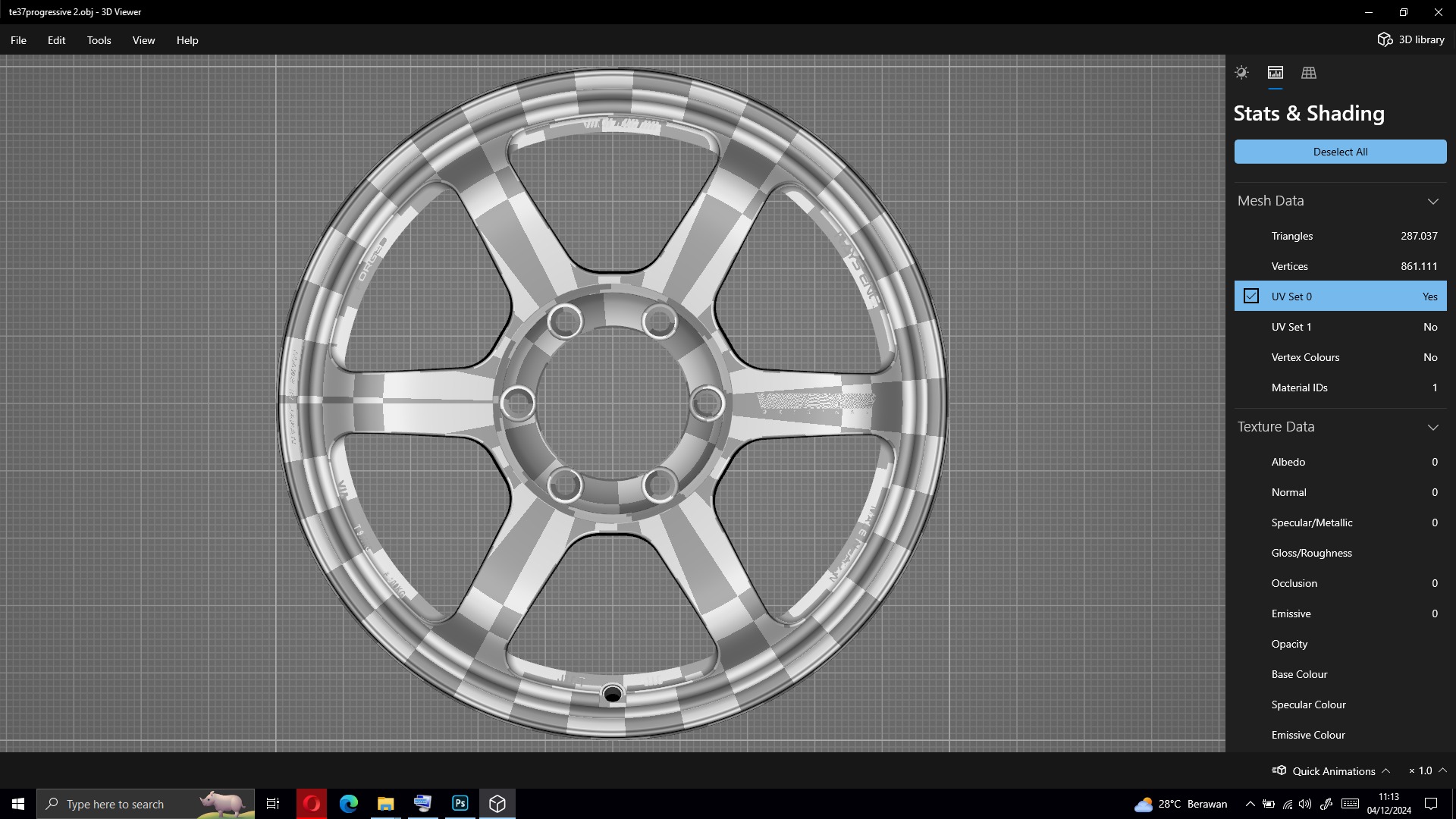 Volk RAYS TE37 Progressive Low-poly 3D model_21