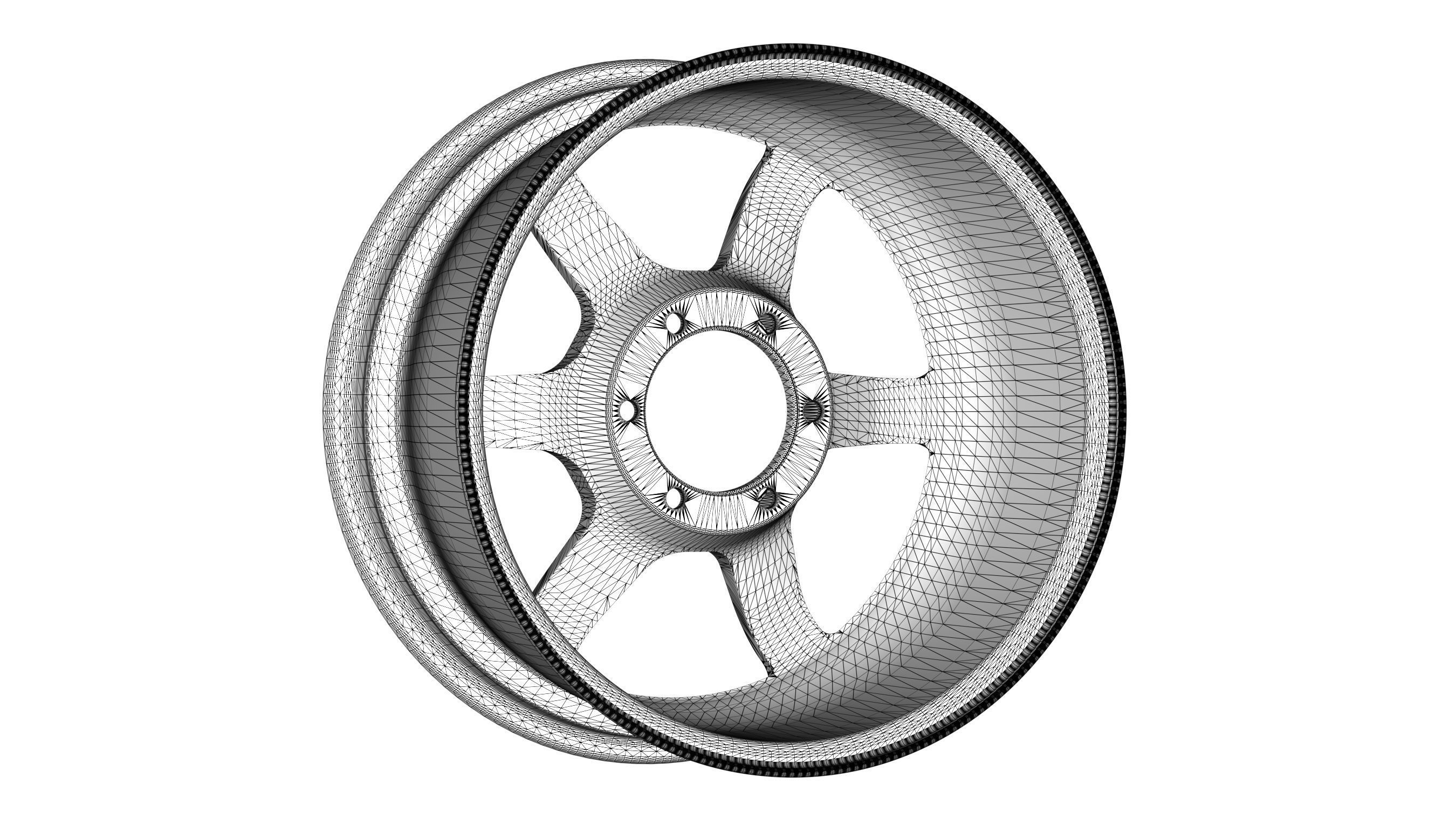 Volk RAYS TE37 Progressive Low-poly 3D model_17