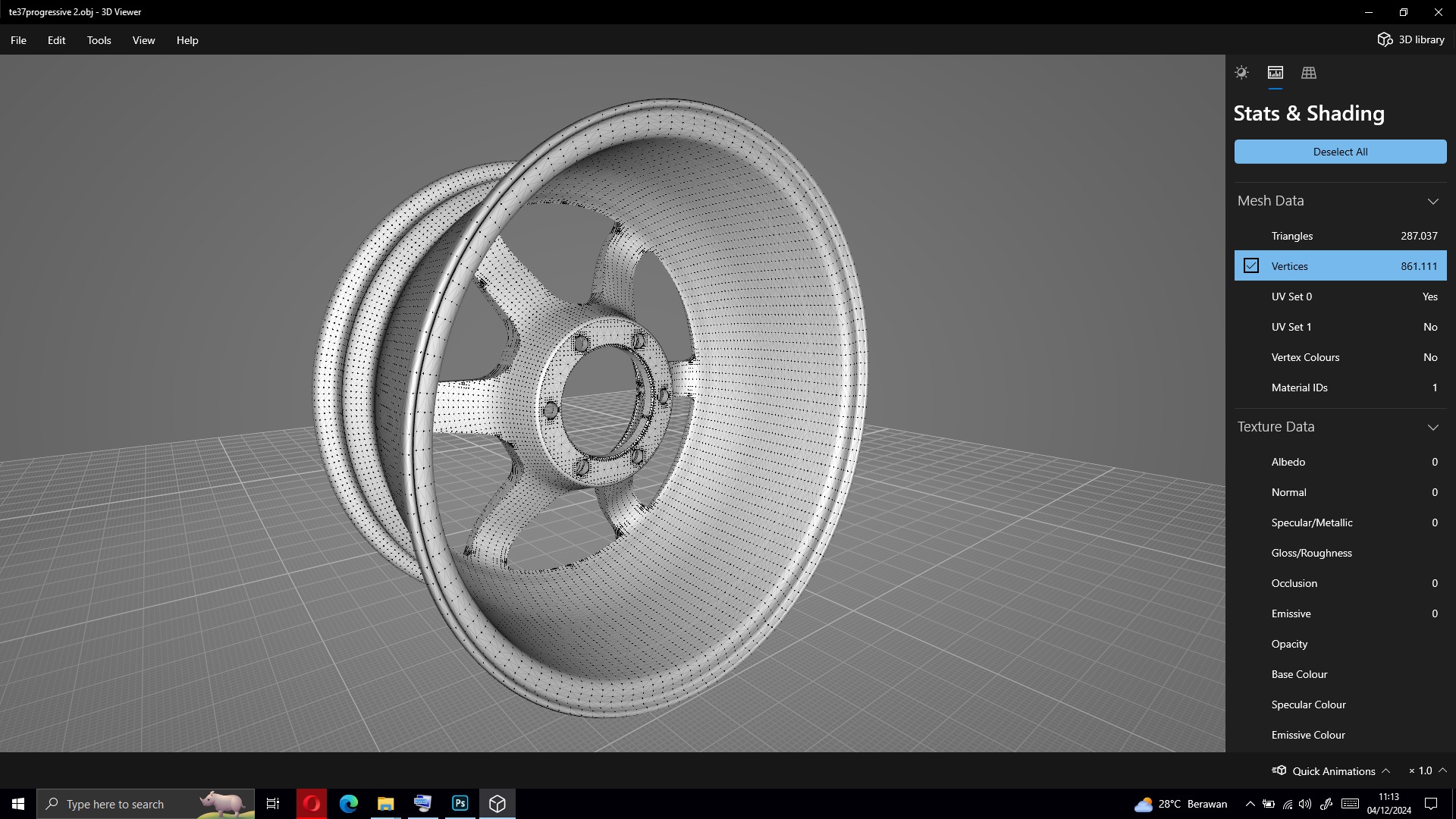 Volk RAYS TE37 Progressive Low-poly 3D model_20