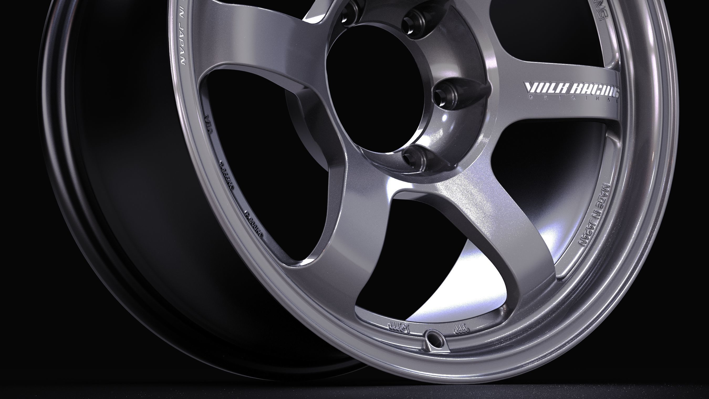 Volk RAYS TE37 Progressive Low-poly 3D model_7