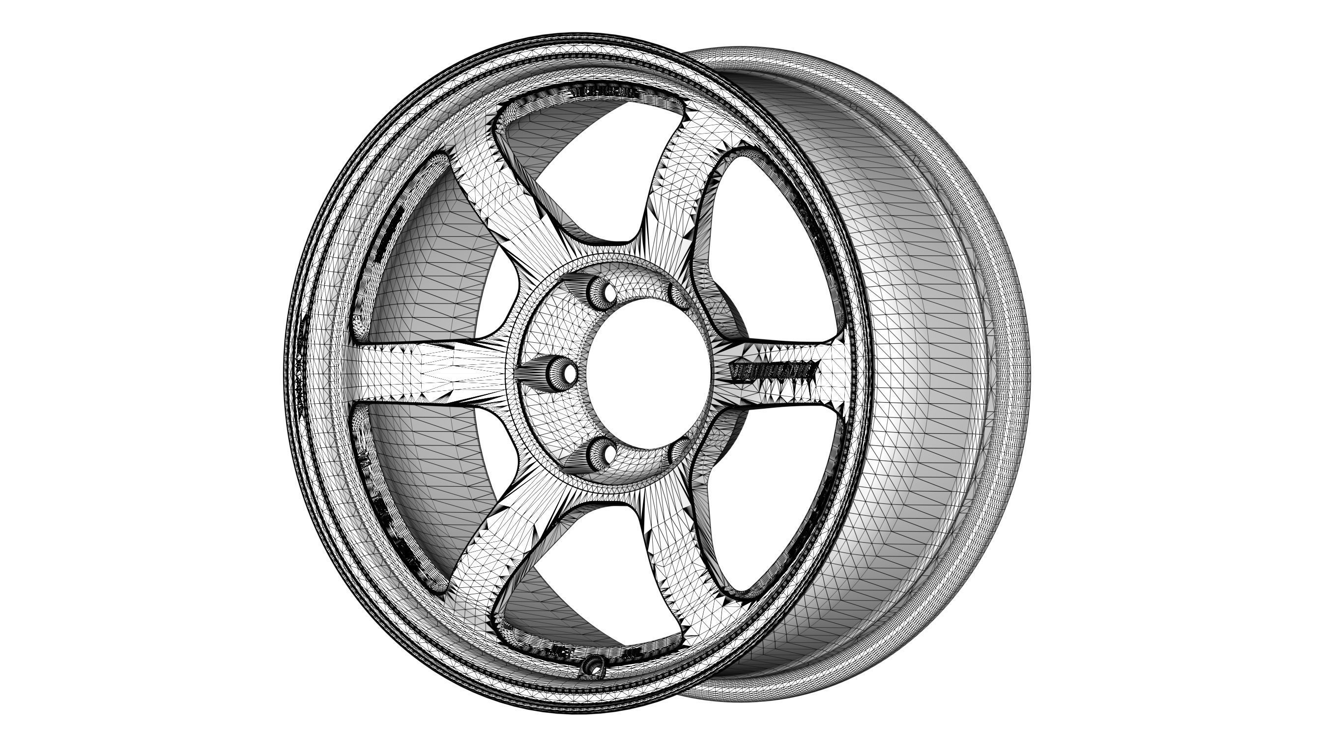 Volk RAYS TE37 Progressive Low-poly 3D model_14