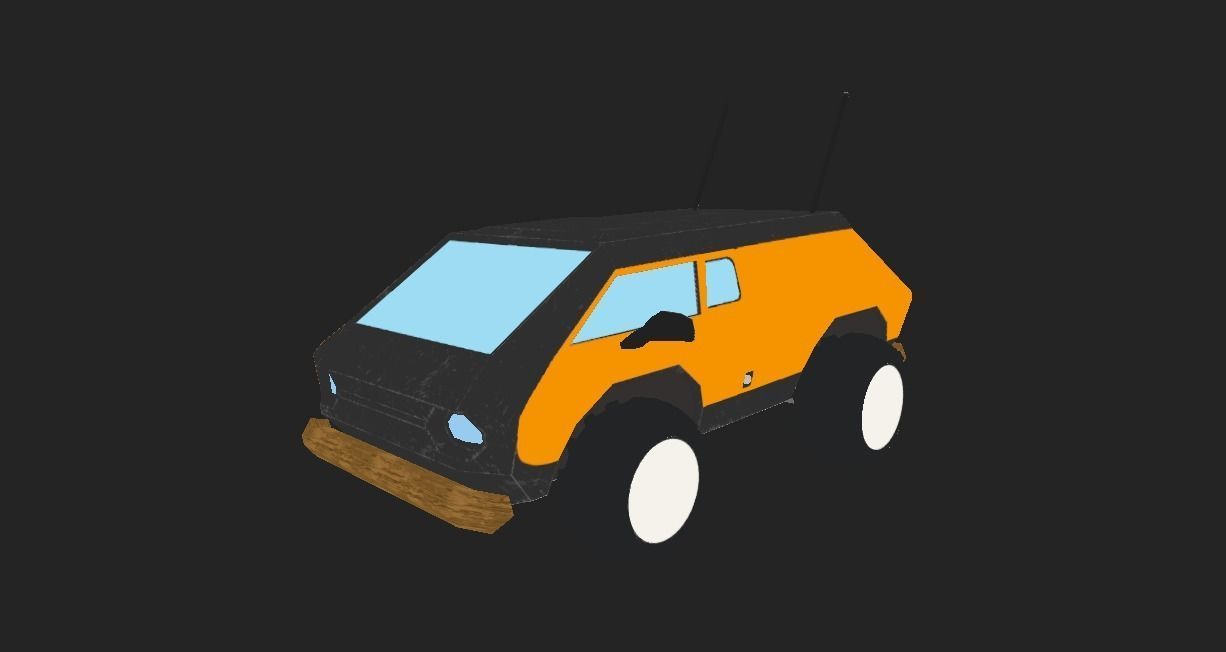 BRU VAN REPLICA Low-poly 3D model_6