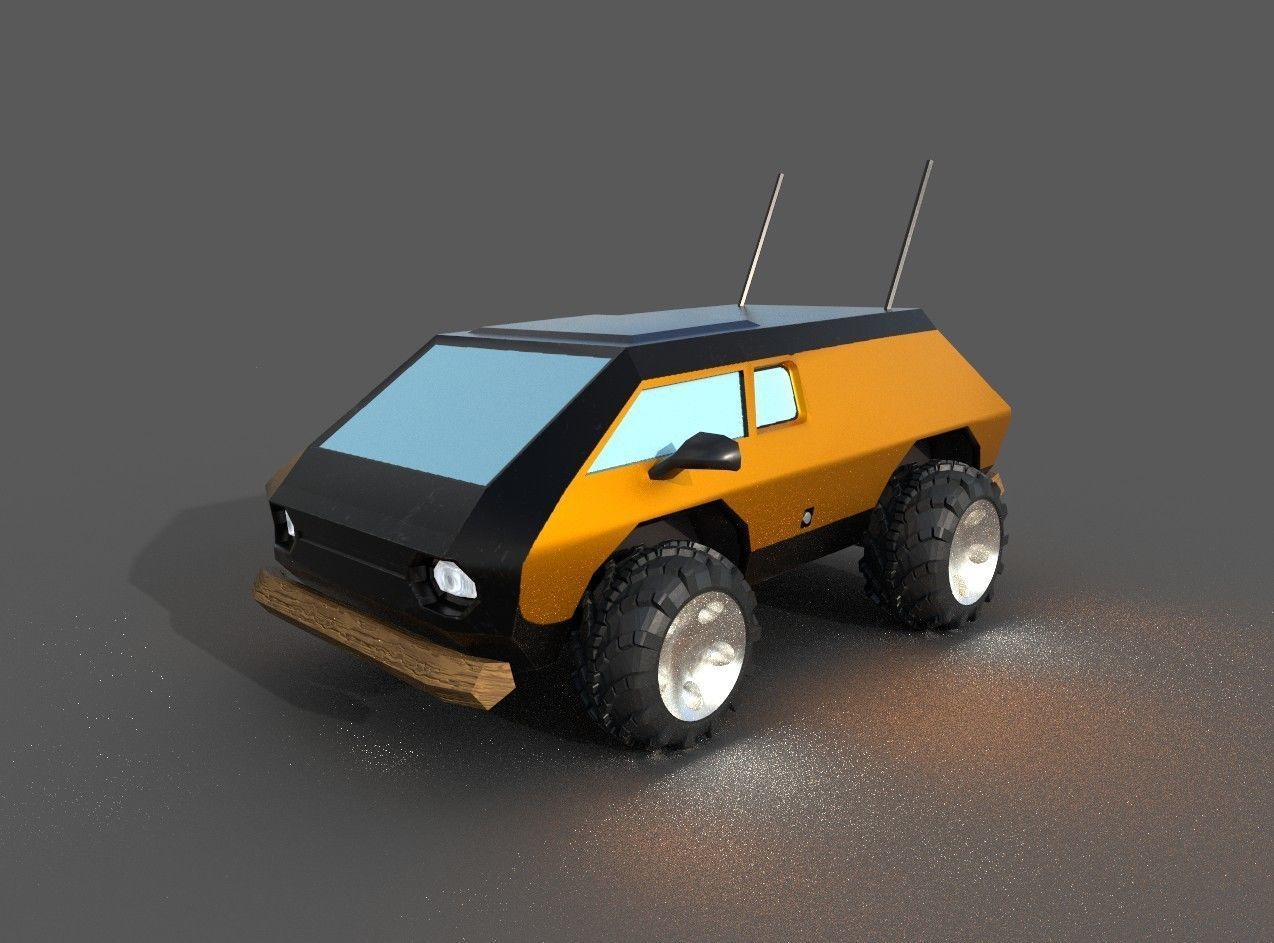 BRU VAN REPLICA Low-poly 3D model_2