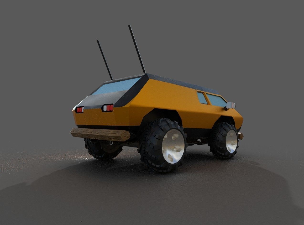 BRU VAN REPLICA Low-poly 3D model_4