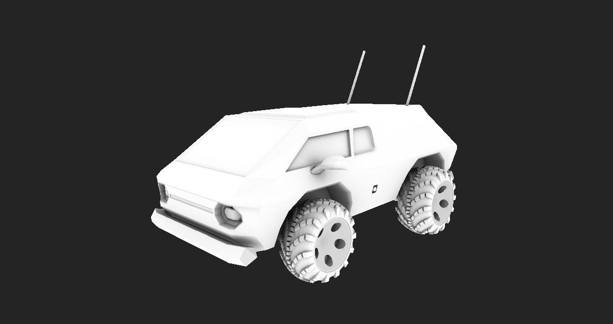 BRU VAN REPLICA Low-poly 3D model_8