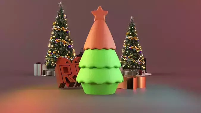 Starlit Christmas Tree V1 3D print model