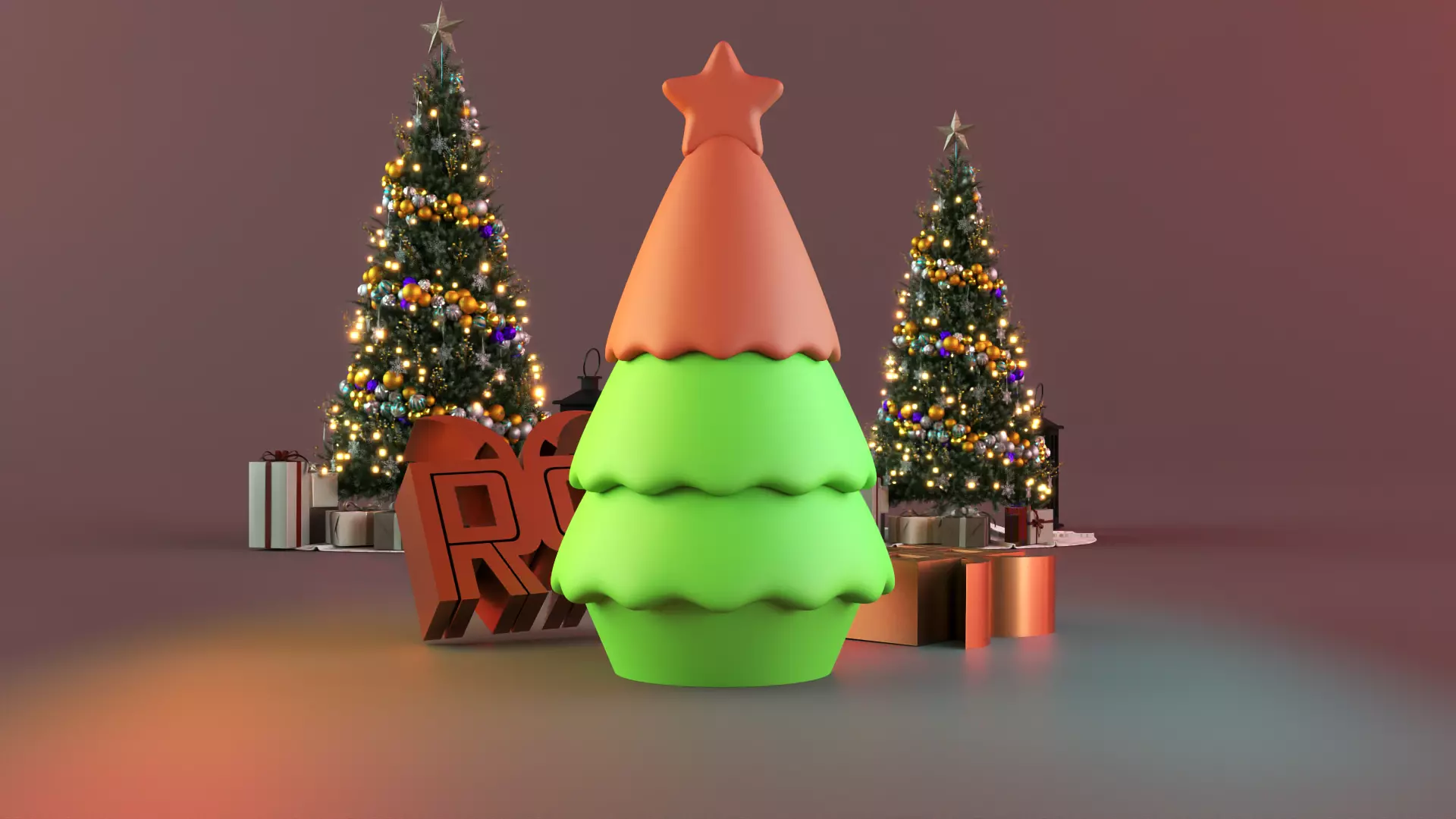 Starlit Christmas Tree V1 3D print model_0