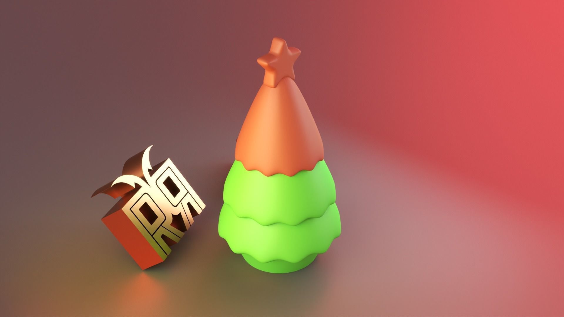 Starlit Christmas Tree V1 3D print model_7