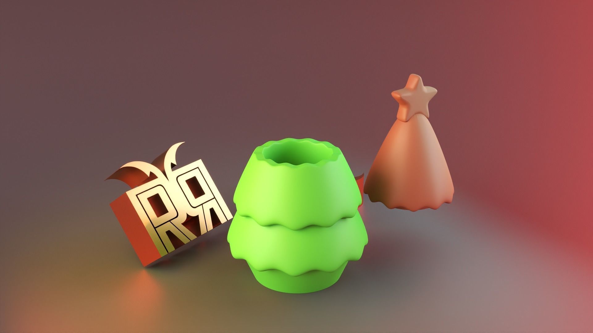 Starlit Christmas Tree V1 3D print model_3