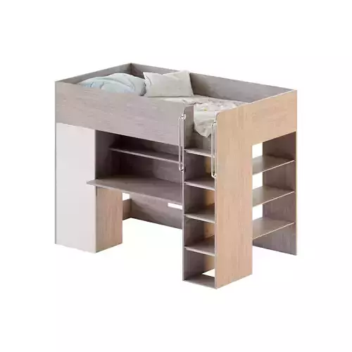 Horizon King Single Loft Bed with Shelves