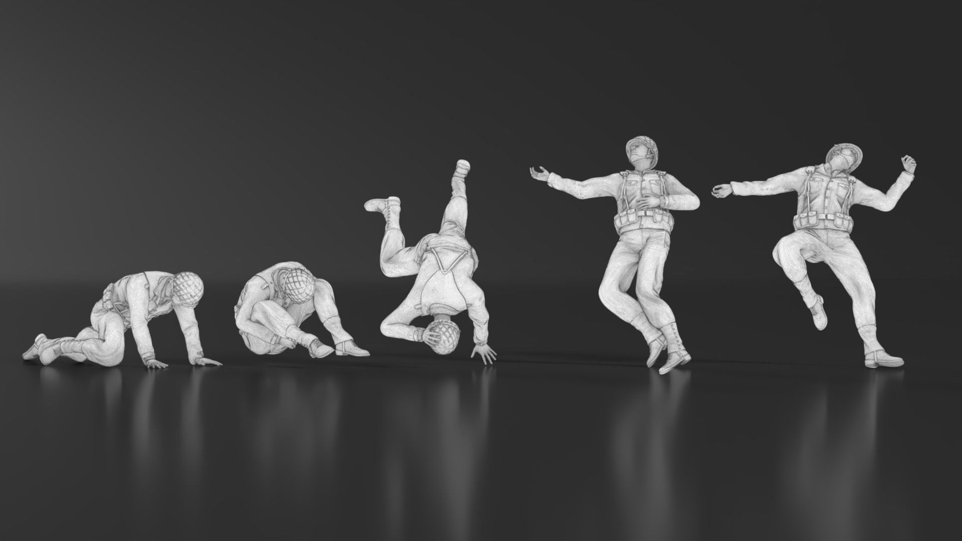 WWII Soldier Set 06 3D print model_13