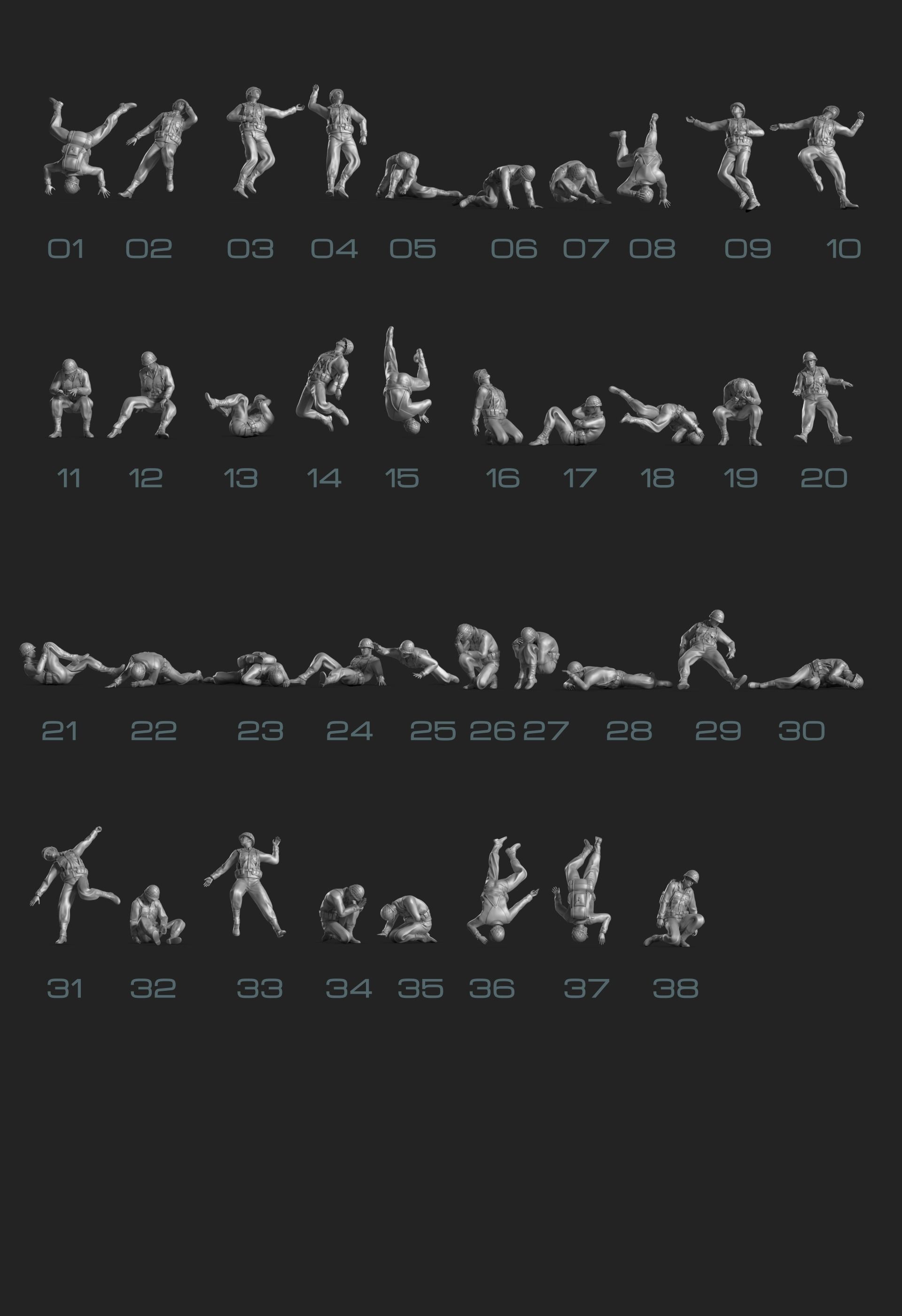 WWII Soldier Set 06 3D print model_11