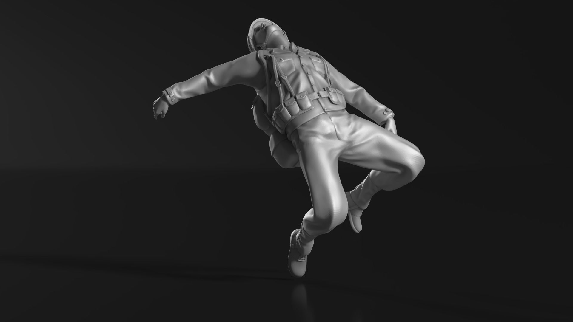 WWII Soldier Set 06 3D print model_10