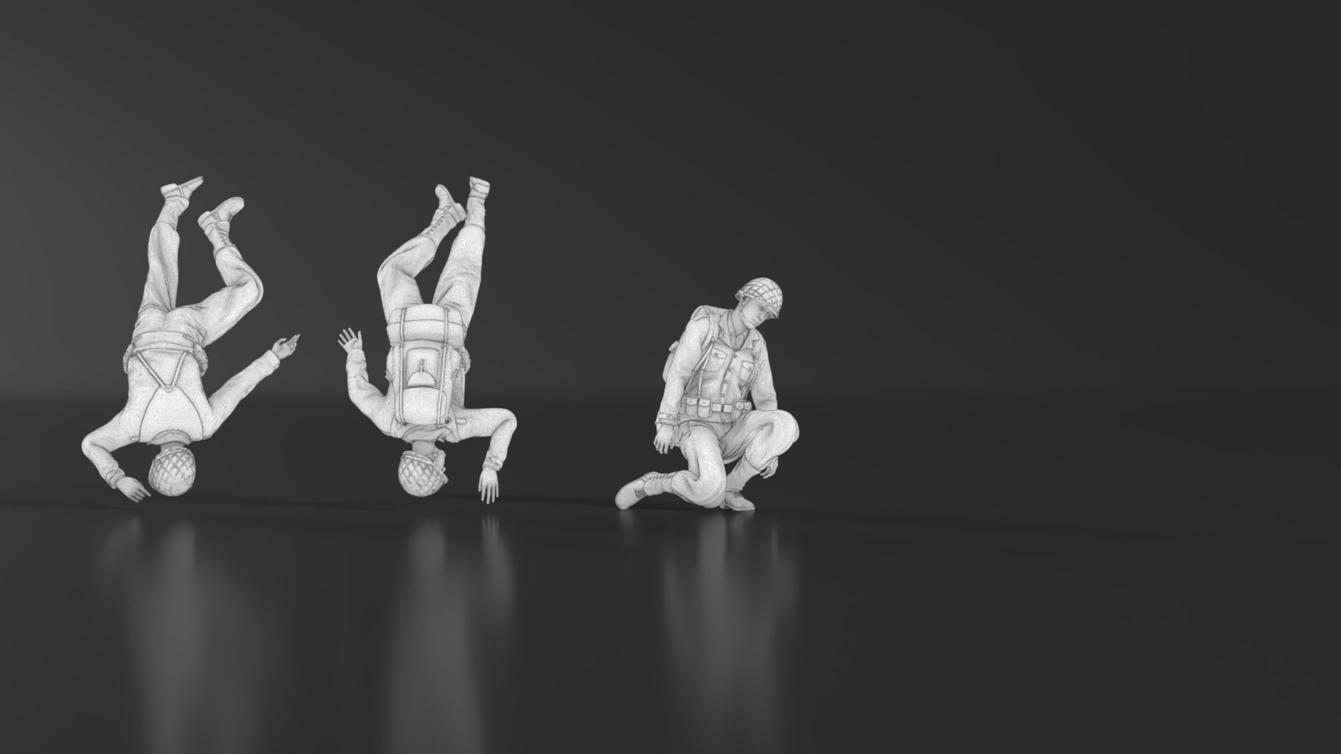 WWII Soldier Set 06 3D print model_19