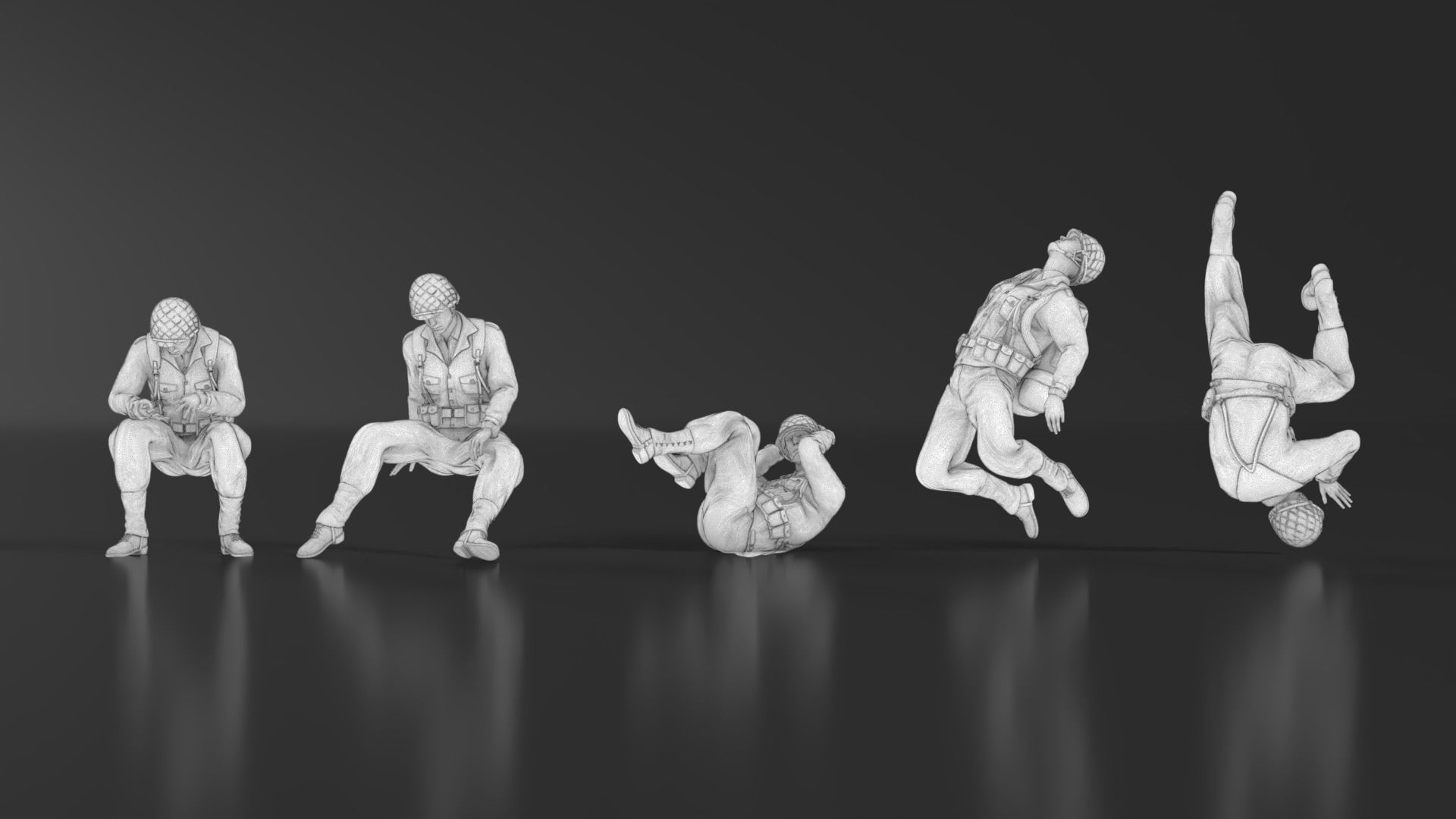 WWII Soldier Set 06 3D print model_14