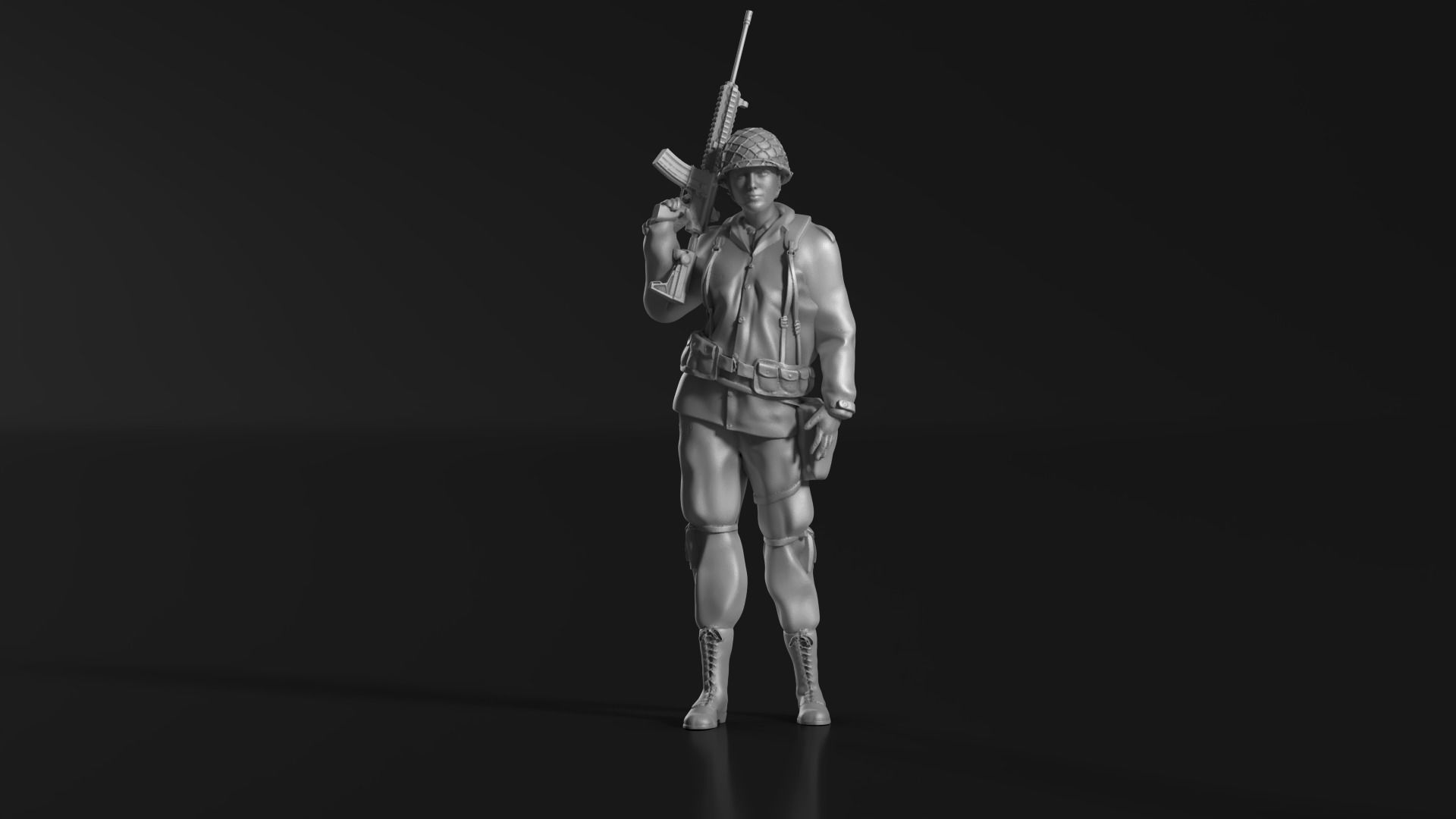 WWII Soldier Set 09 3D print model_10