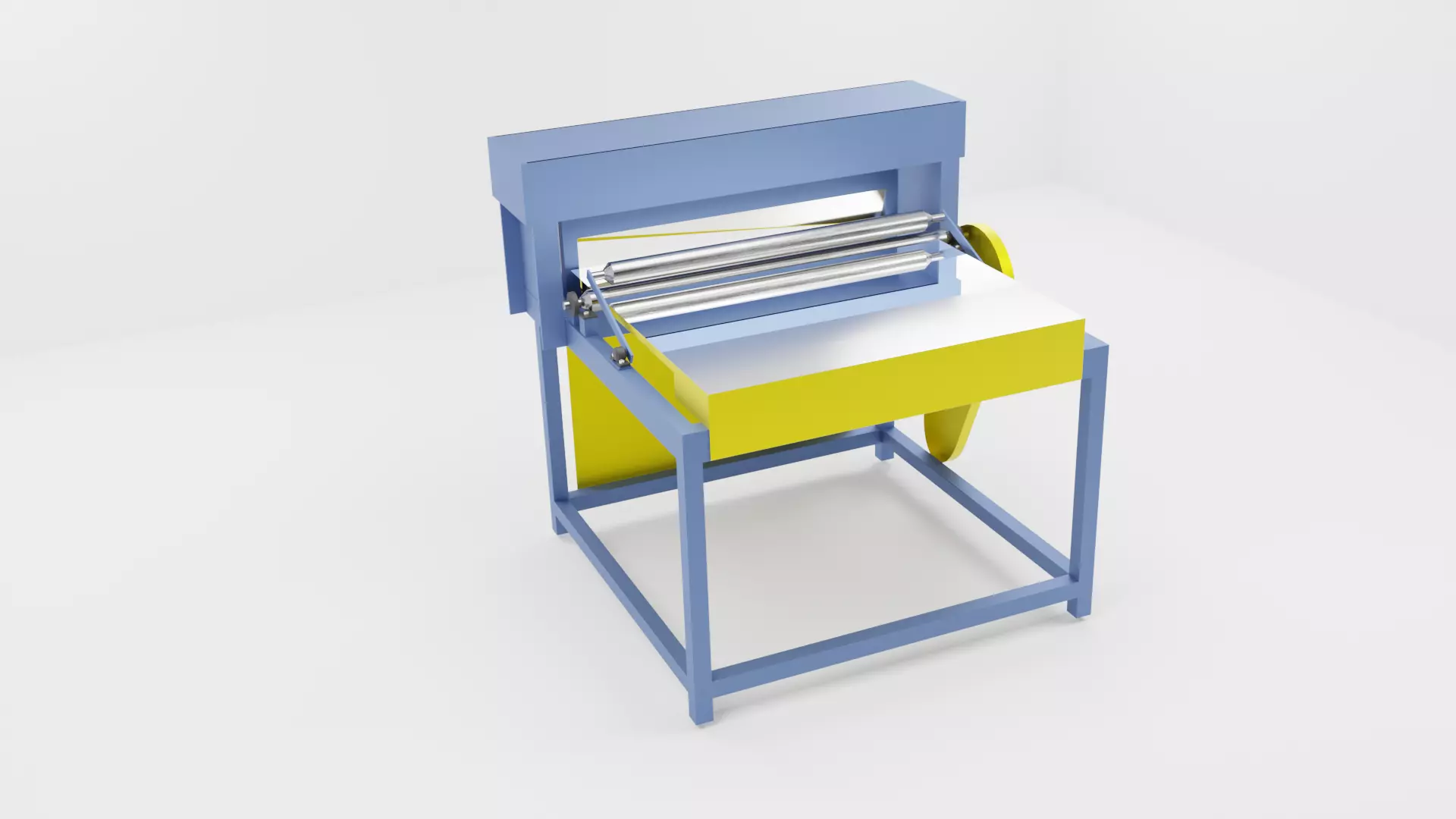 industrial Rubber Cutter Machine Low-poly 3D model_0