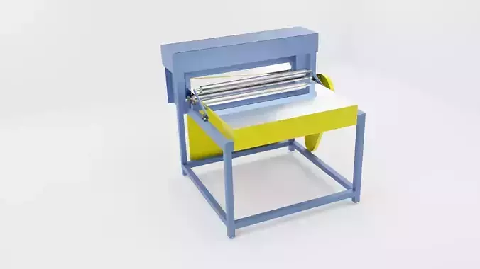 industrial Rubber Cutter Machine Low-poly 3D model