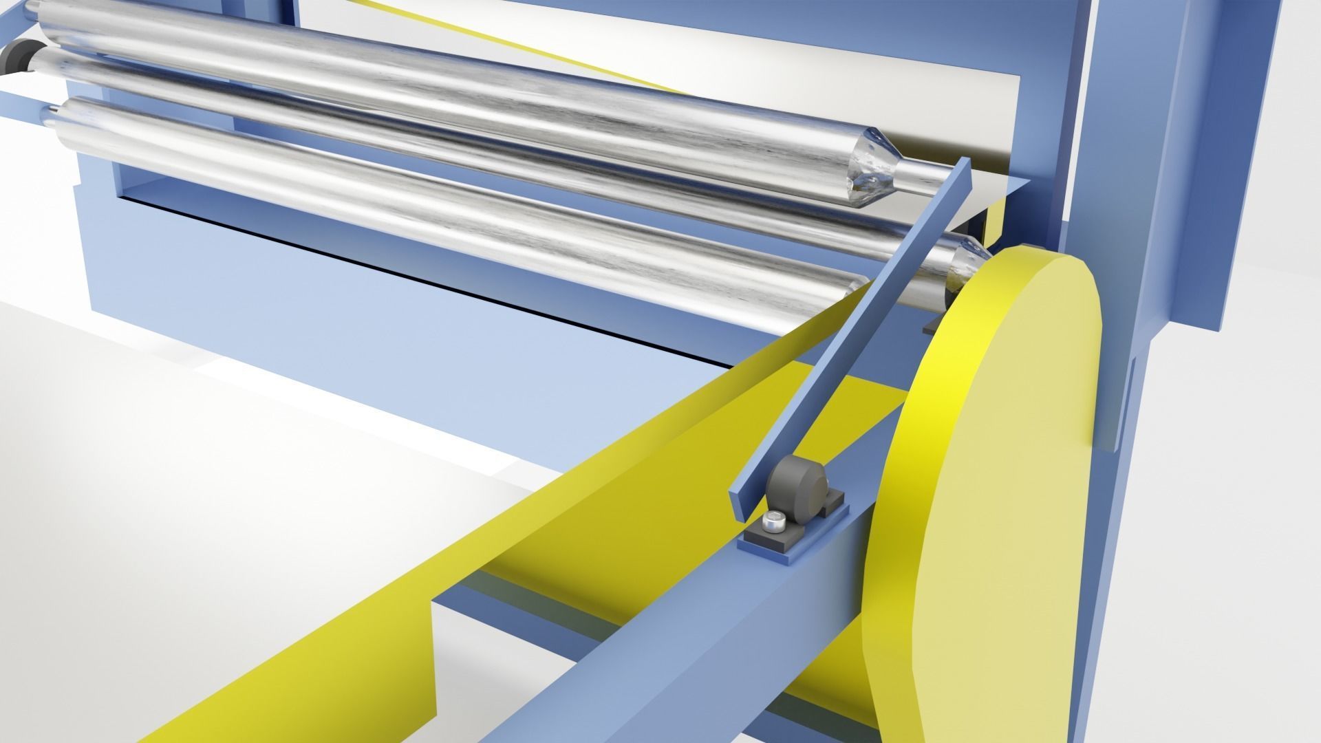 industrial Rubber Cutter Machine Low-poly 3D model_1