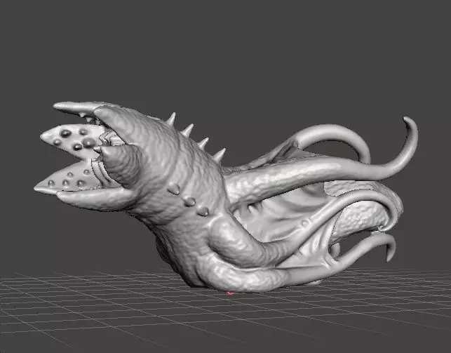 COSMIC HORROR DHOLE SQUID MONSTER MINIATURE MODEL FIGURE FANTASY 3D print model_0