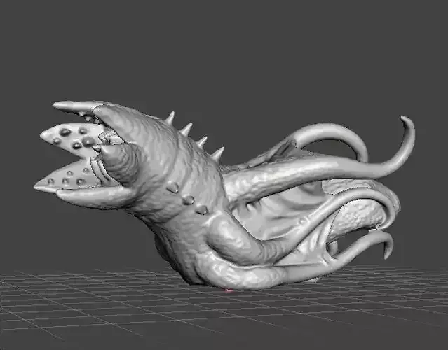 COSMIC HORROR DHOLE SQUID MONSTER MINIATURE MODEL FIGURE FANTASY 3D print model