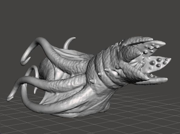 COSMIC HORROR DHOLE SQUID MONSTER MINIATURE MODEL FIGURE FANTASY 3D print model_3