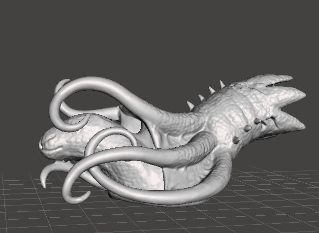 COSMIC HORROR DHOLE SQUID MONSTER MINIATURE MODEL FIGURE FANTASY 3D print model_2