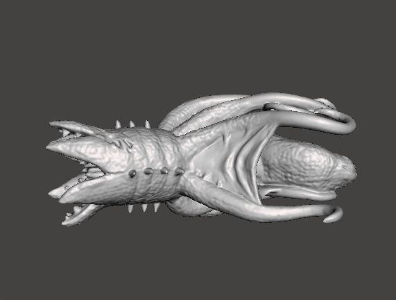 COSMIC HORROR DHOLE SQUID MONSTER MINIATURE MODEL FIGURE FANTASY 3D print model_5