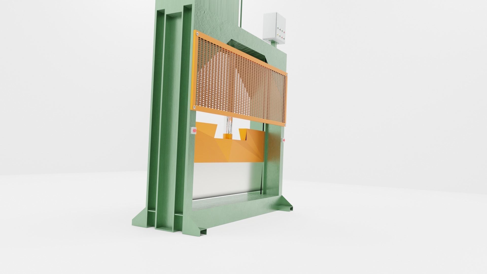 industrial Rubber Cutter Machine 3D model_3