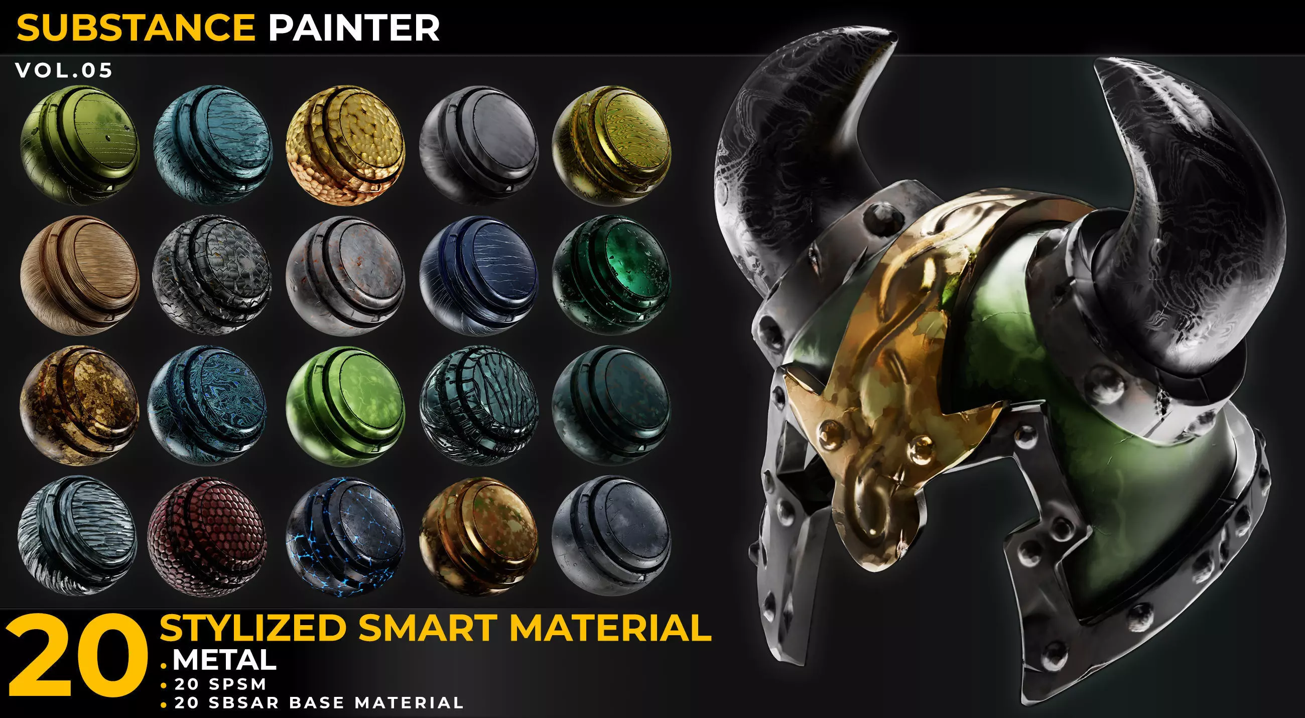 20 Stylized Smart Materials Metal Vol 05 Texture_0