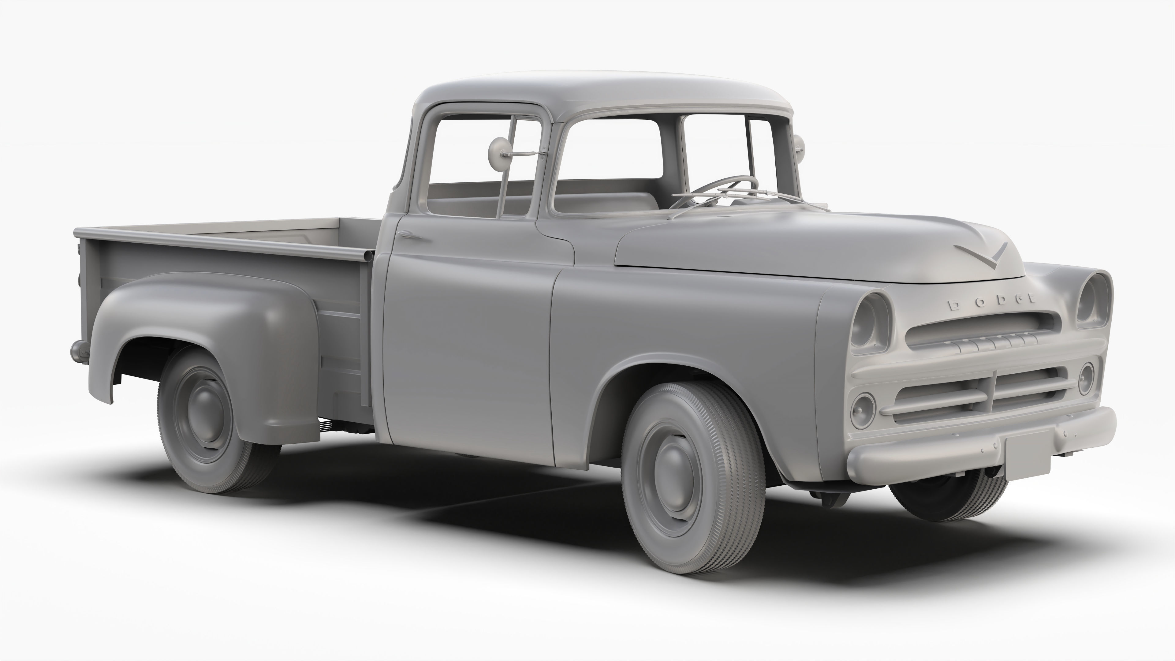 Dodge D100 1957 3D model_12