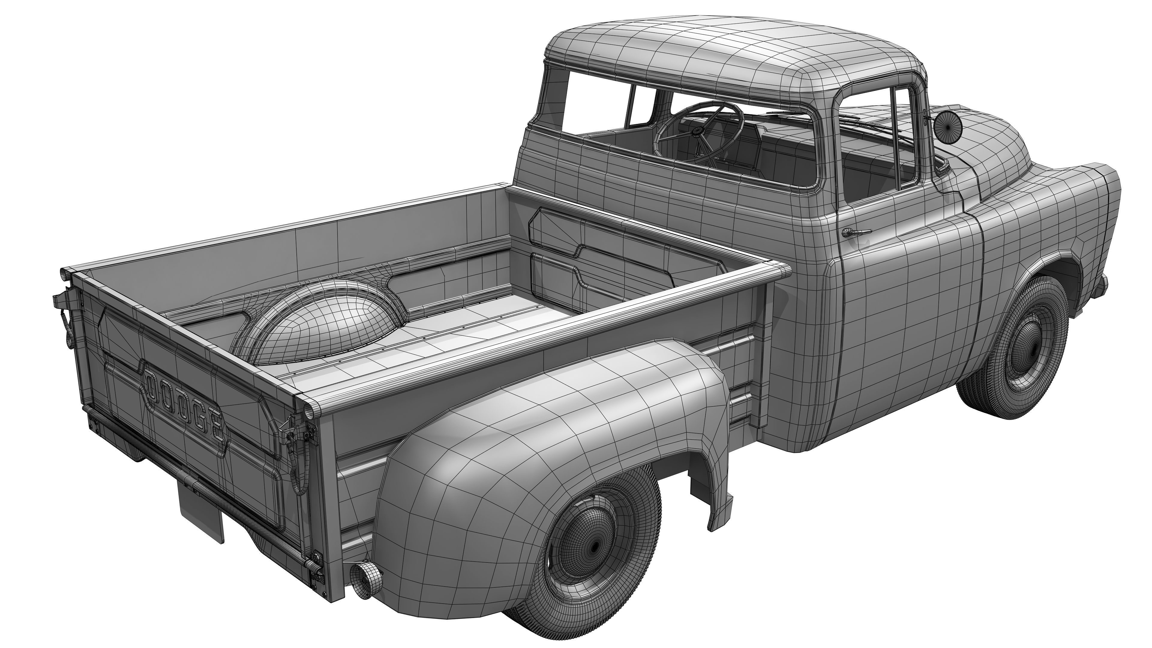 Dodge D100 1957 3D model_19