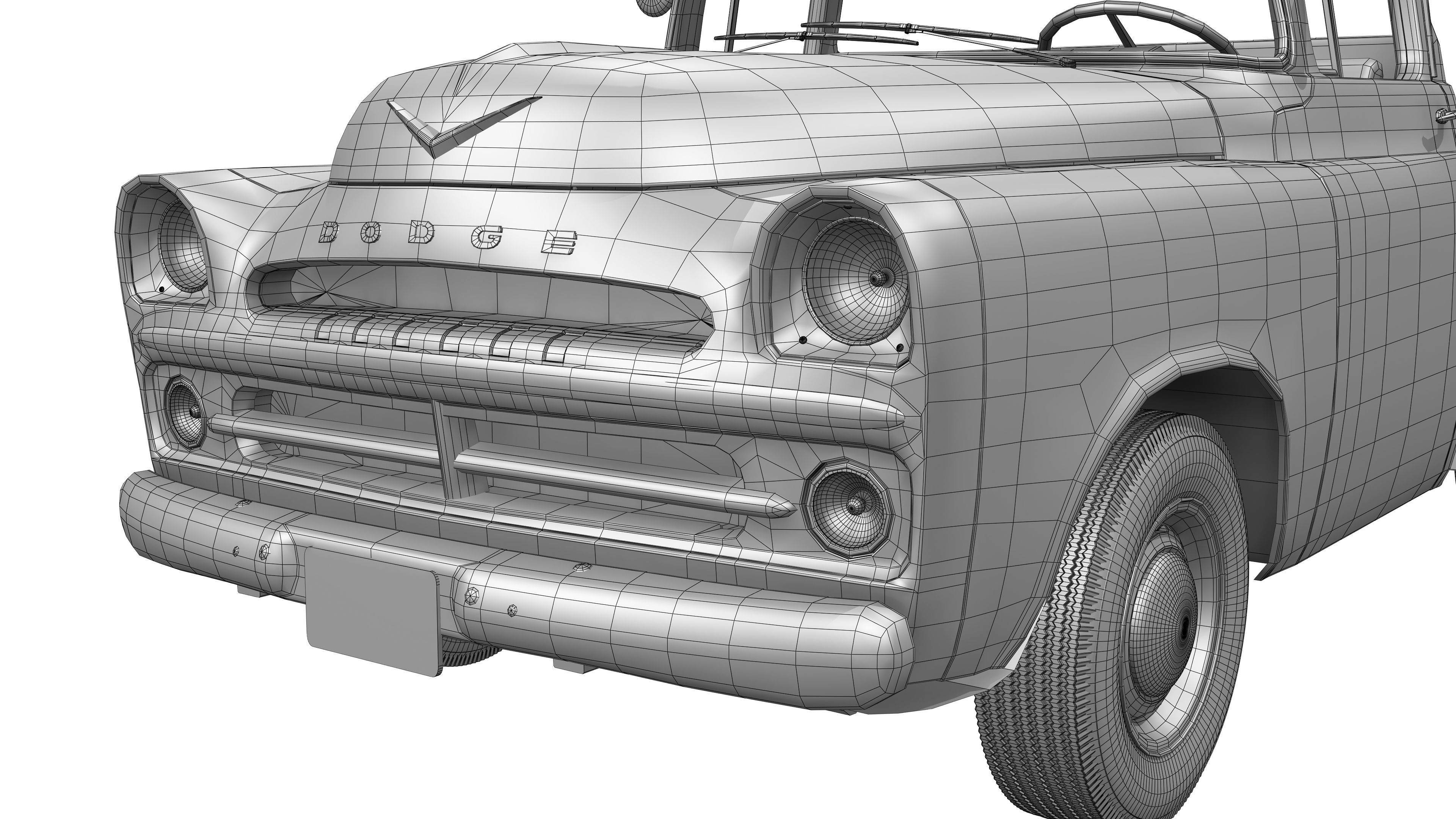 Dodge D100 1957 3D model_20