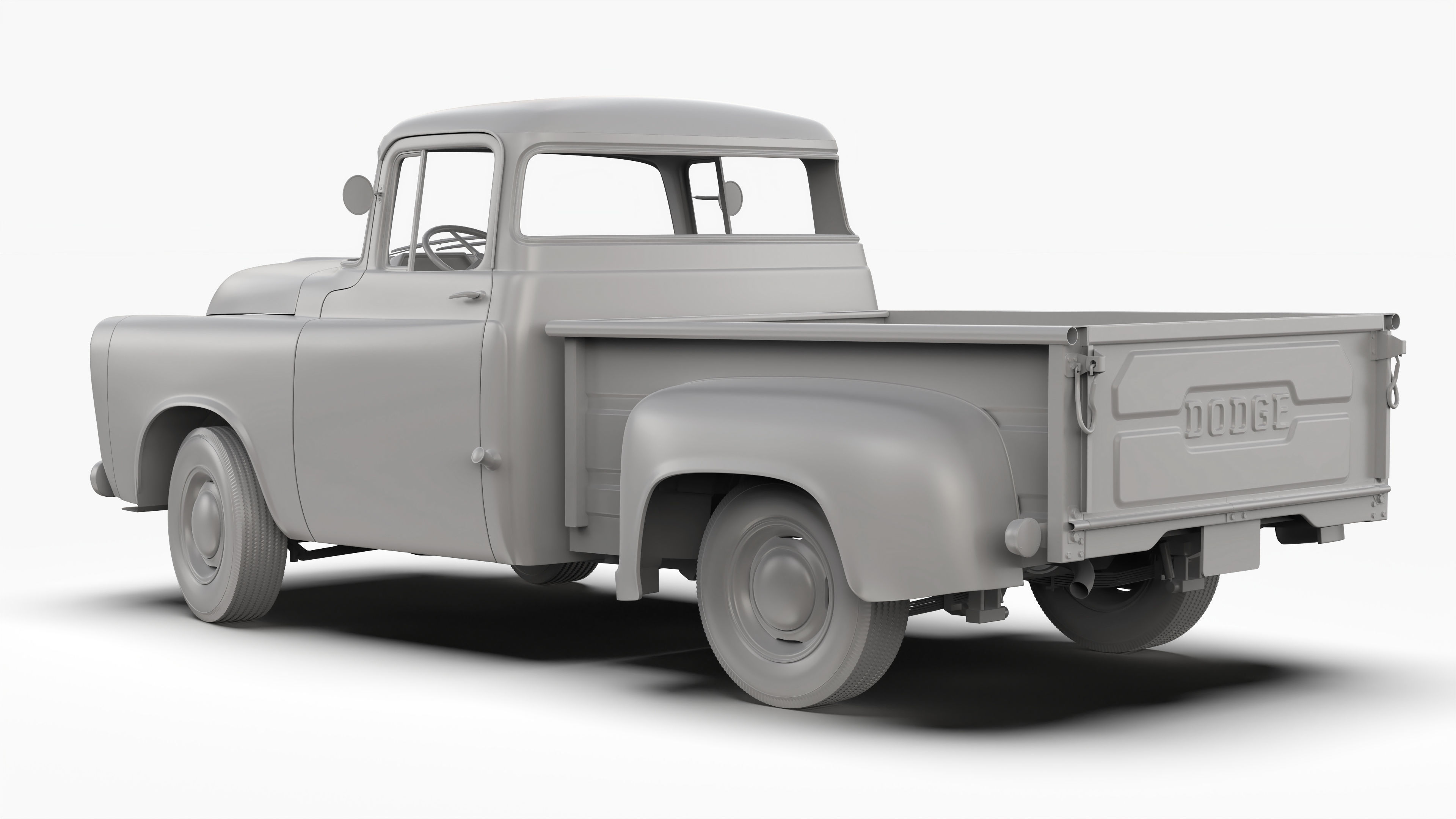 Dodge D100 1957 3D model_10