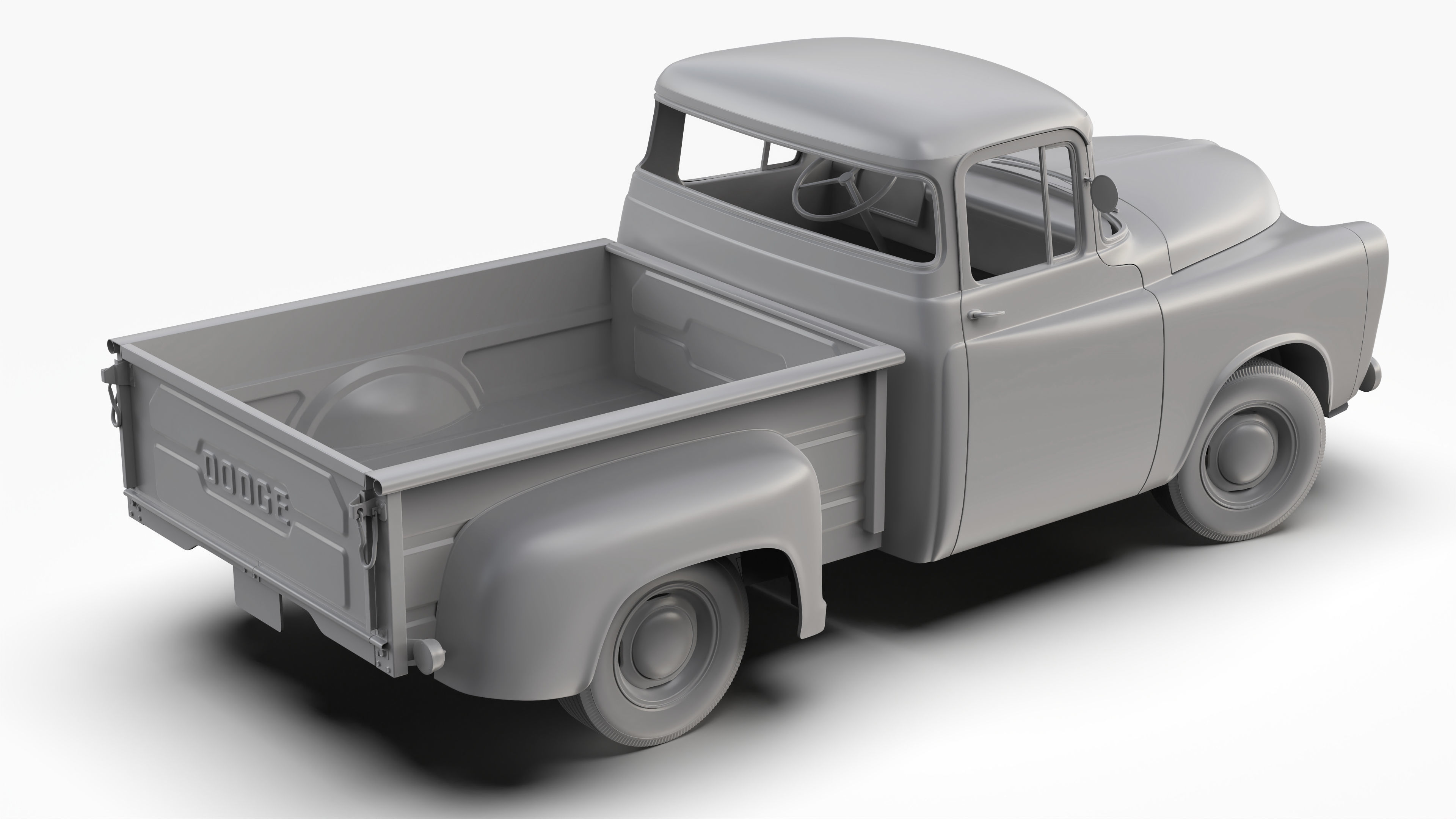 Dodge D100 1957 3D model_11