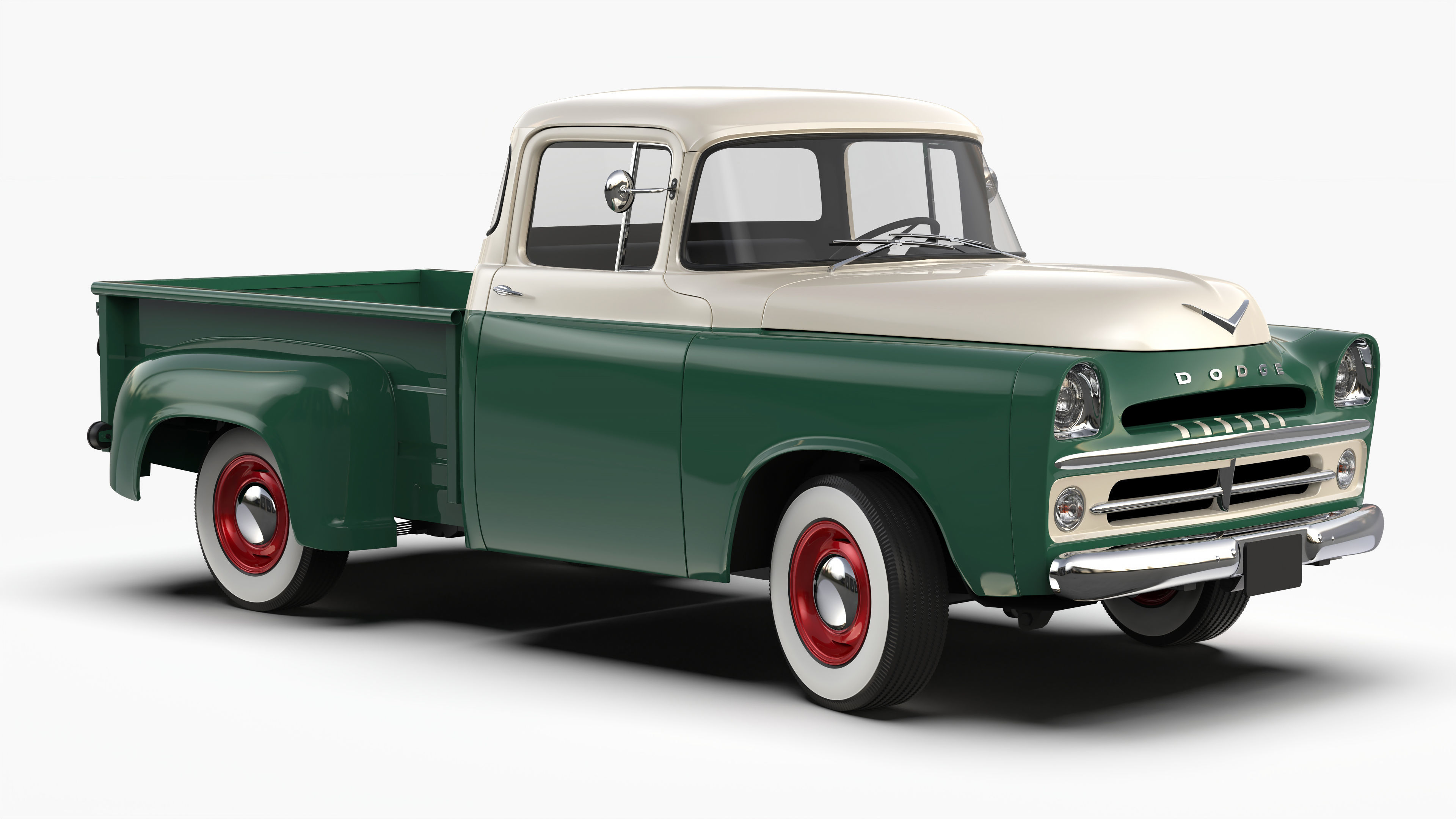 Dodge D100 1957 3D model_4