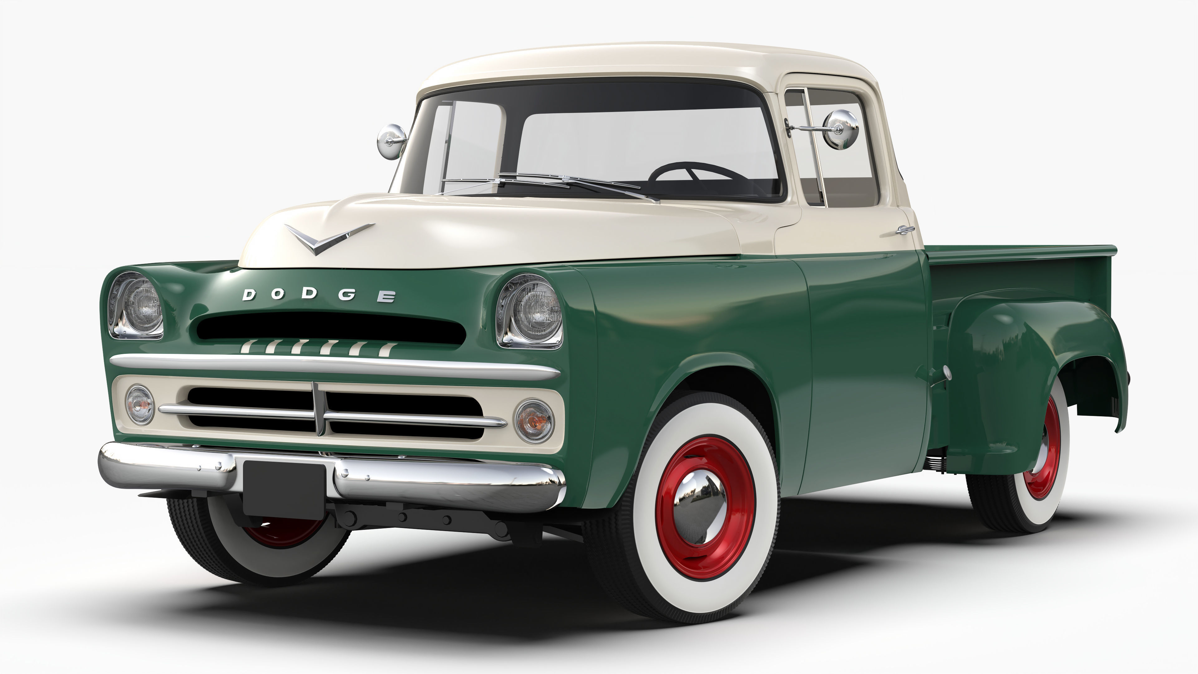 Dodge D100 1957 3D model_1