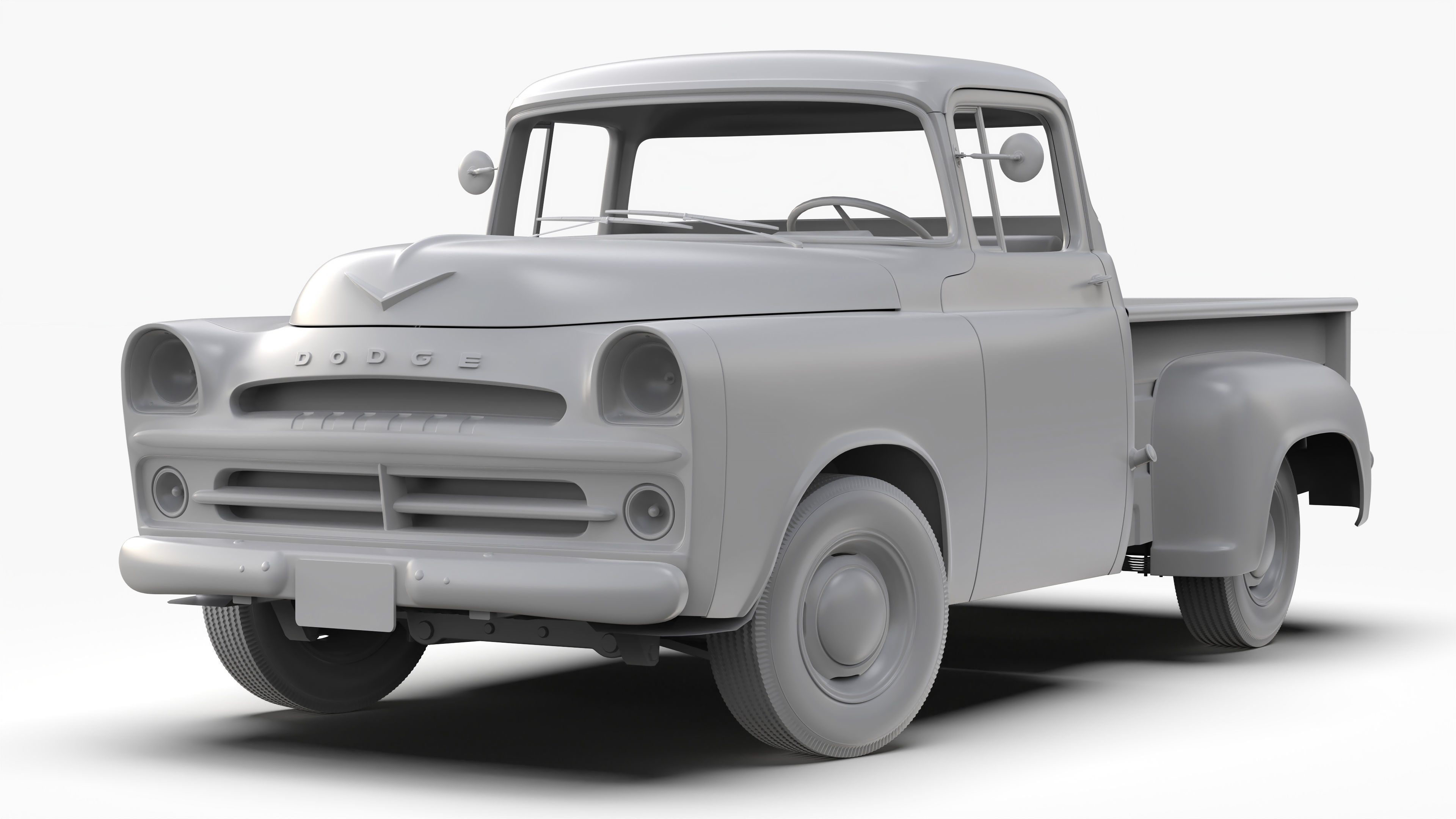 Dodge D100 1957 3D model_9