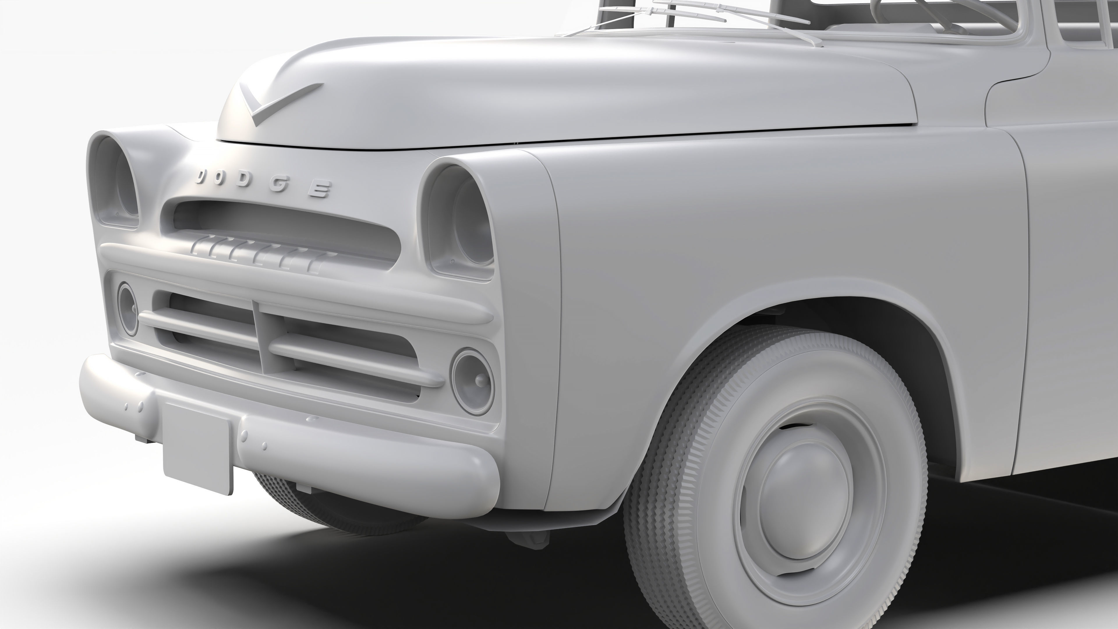 Dodge D100 1957 3D model_15