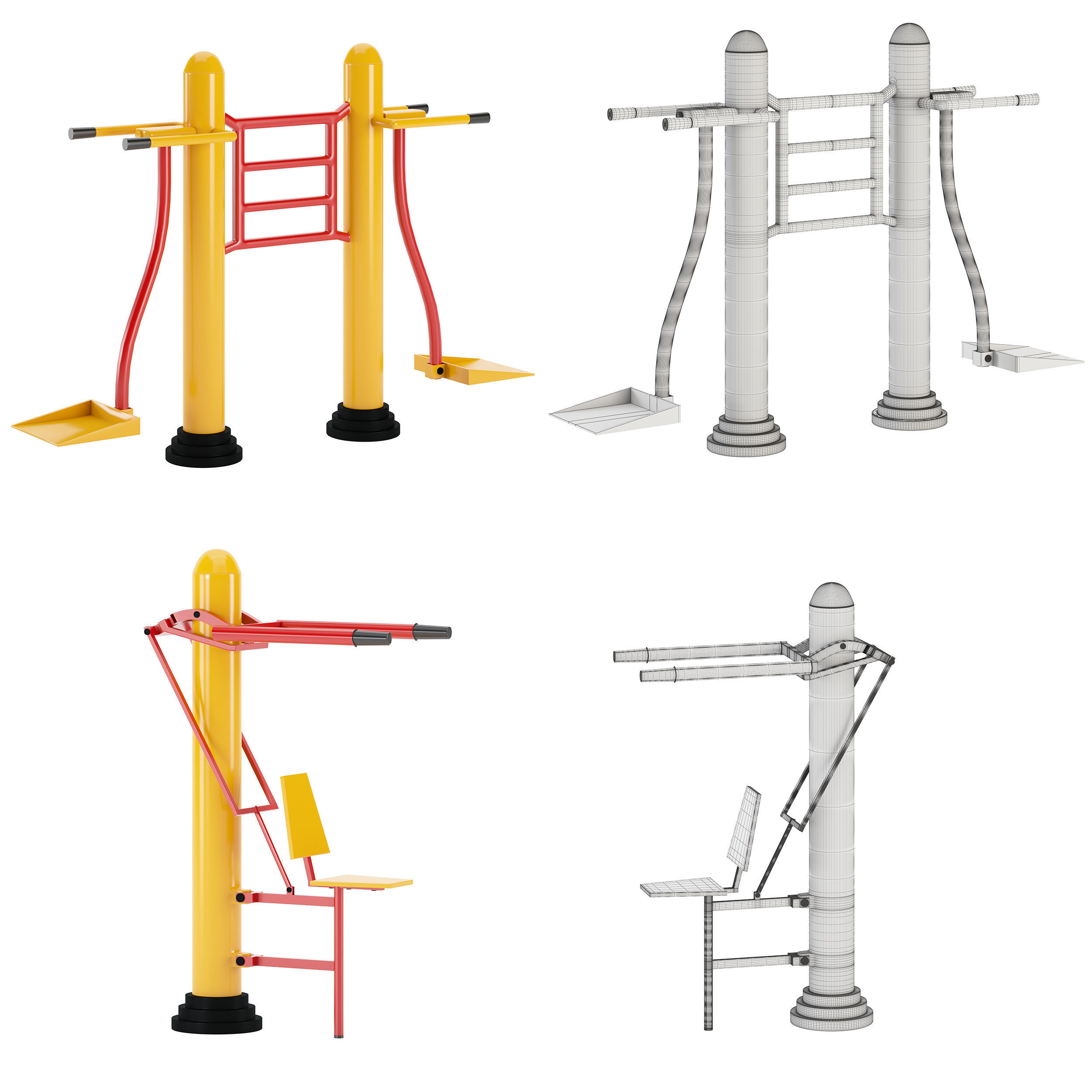 playground 01  Low-poly 3D model_2