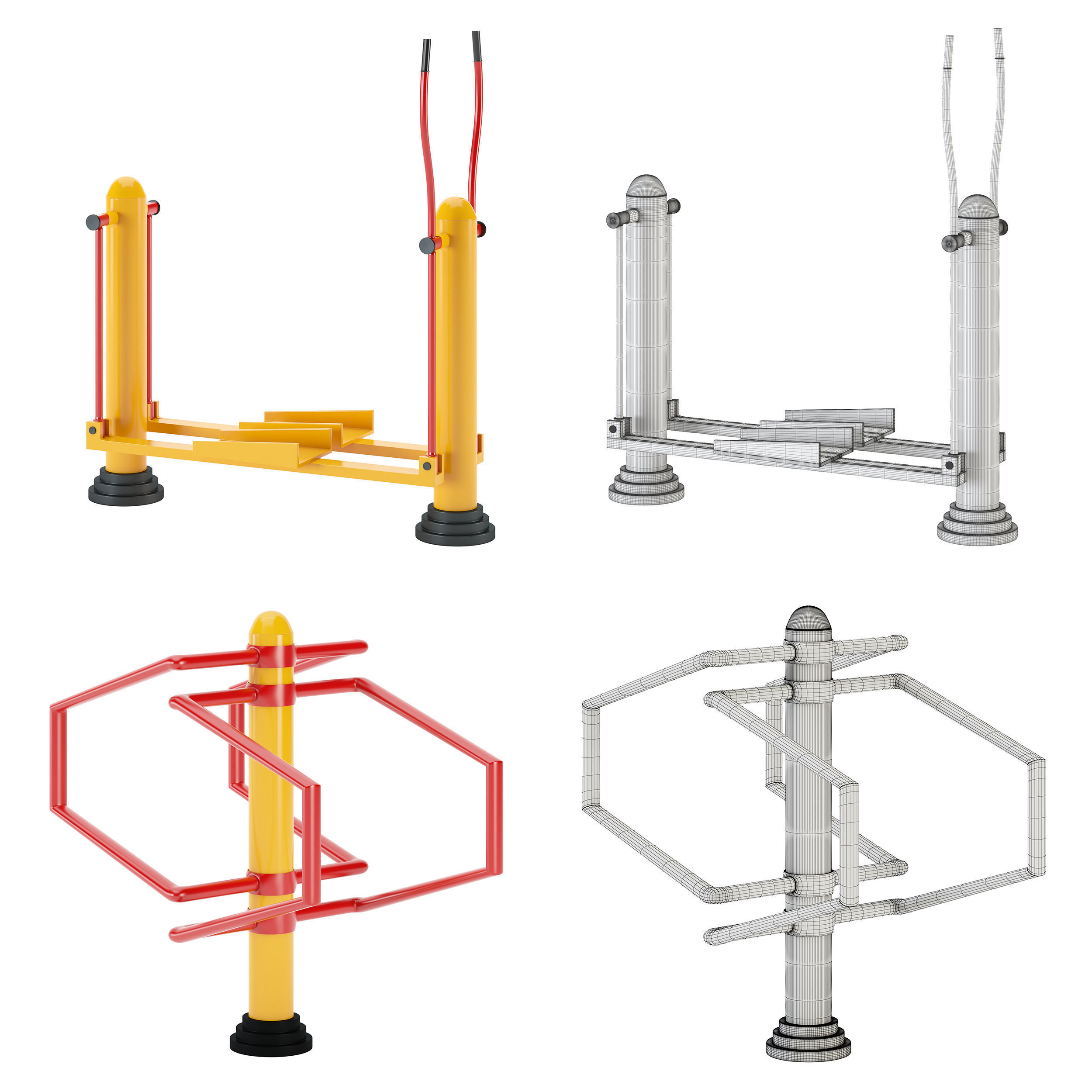 playground 01  Low-poly 3D model_1