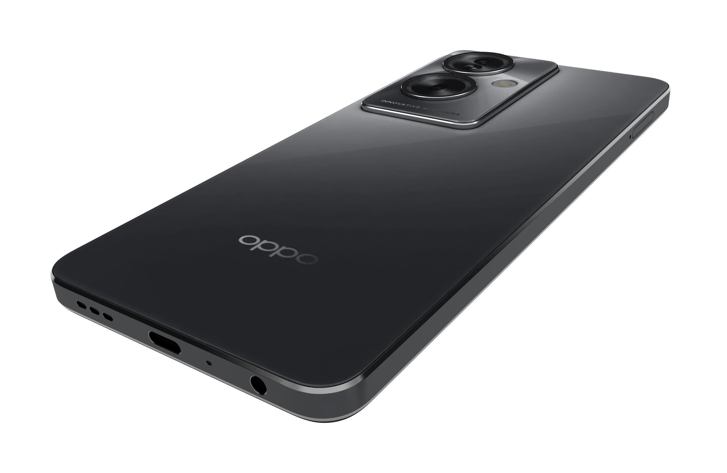 Oppo A79 Black And Green 3D model_15