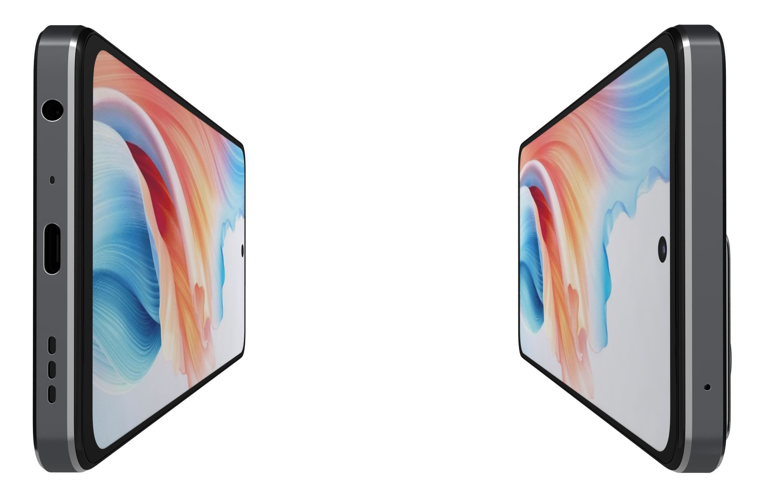 Oppo A79 Black And Green 3D model_7