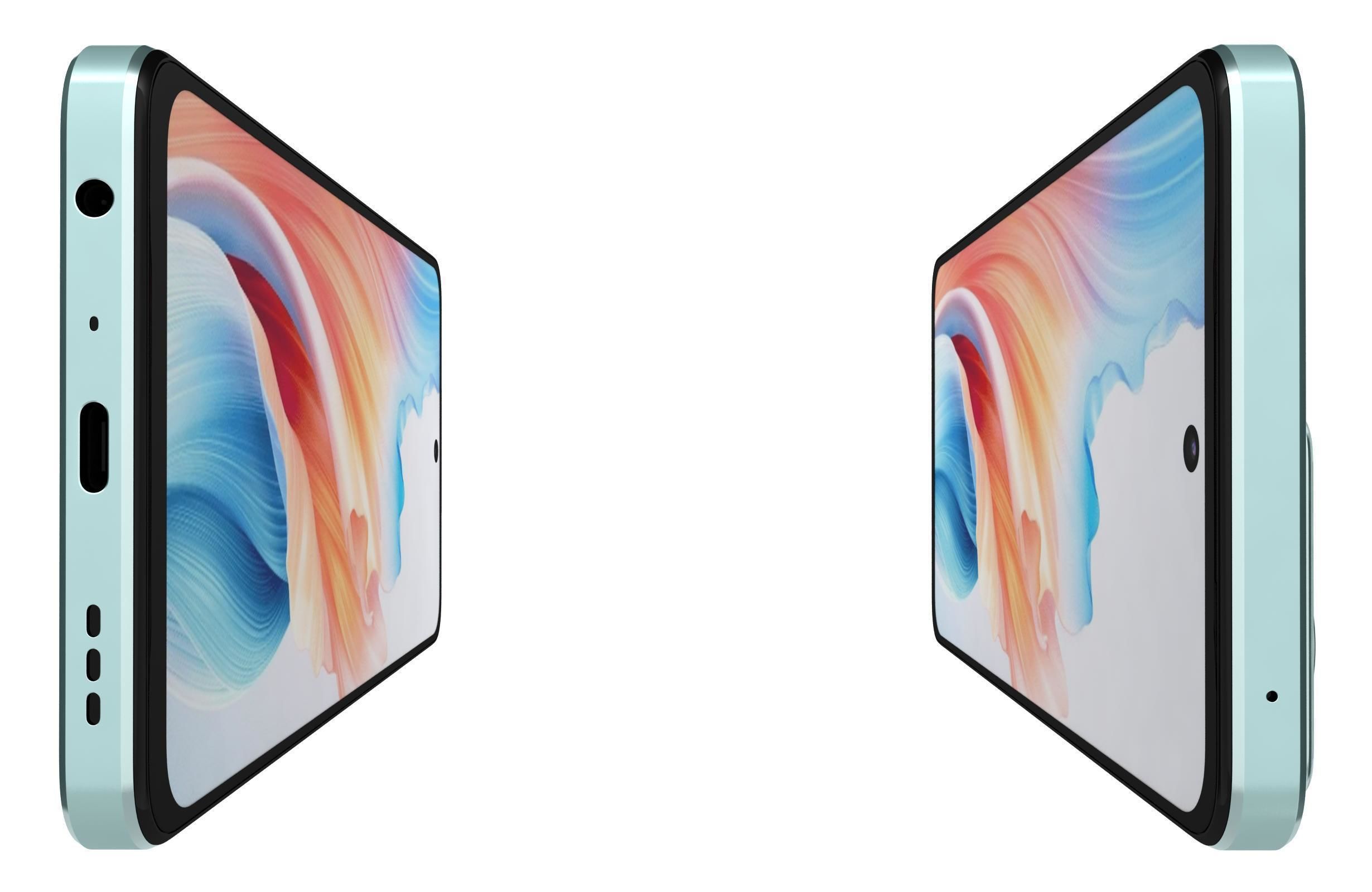 Oppo A79 Black And Green 3D model_4