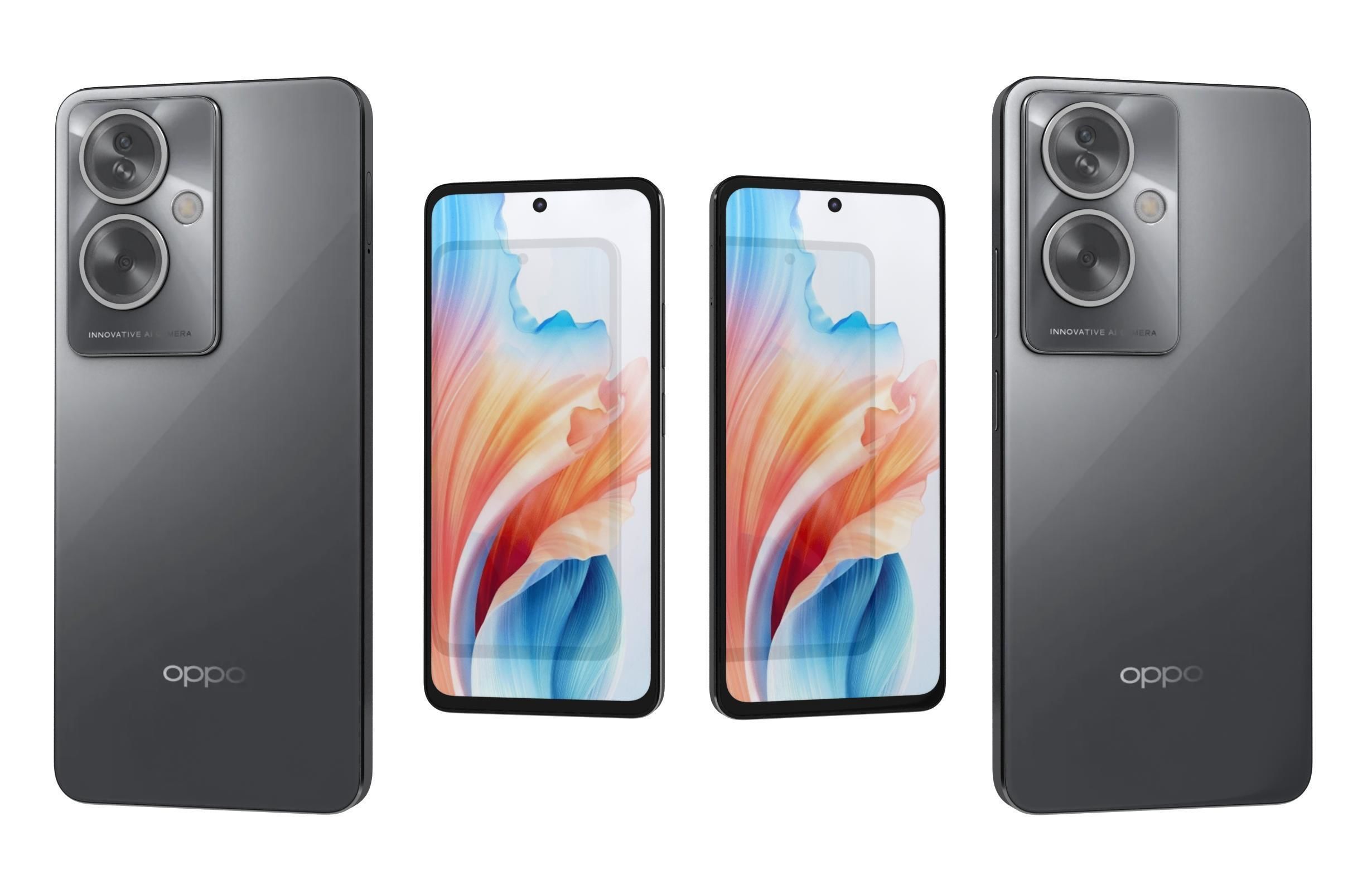 Oppo A79 Black And Green 3D model_21