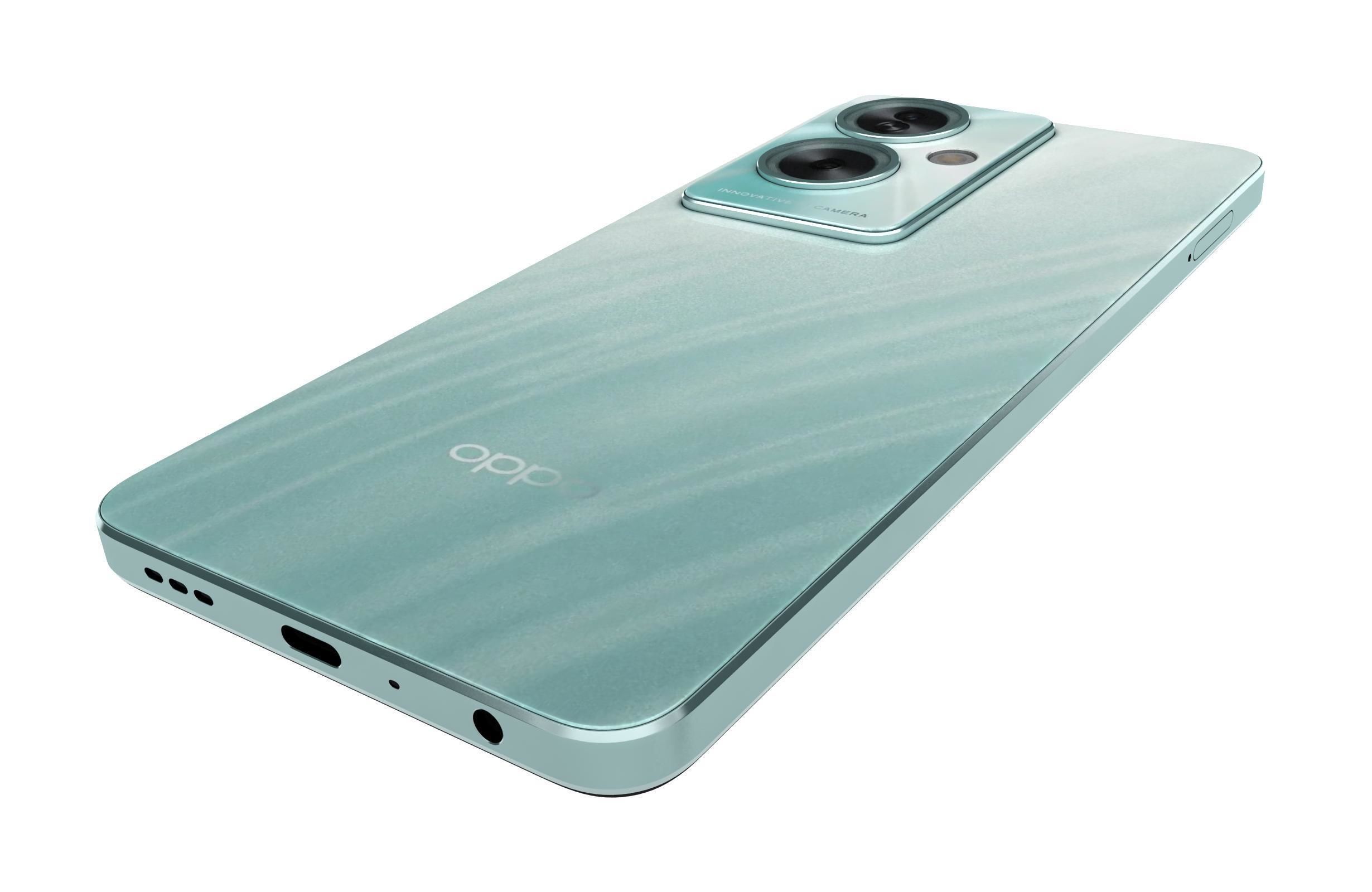 Oppo A79 Black And Green 3D model_12