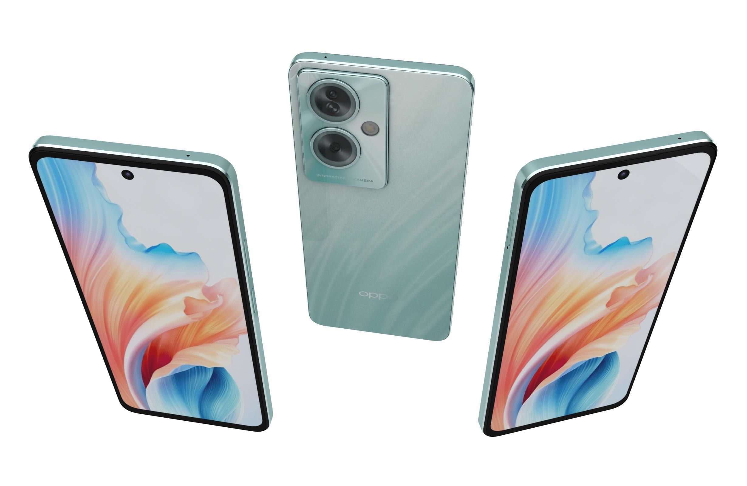 Oppo A79 Black And Green 3D model_18