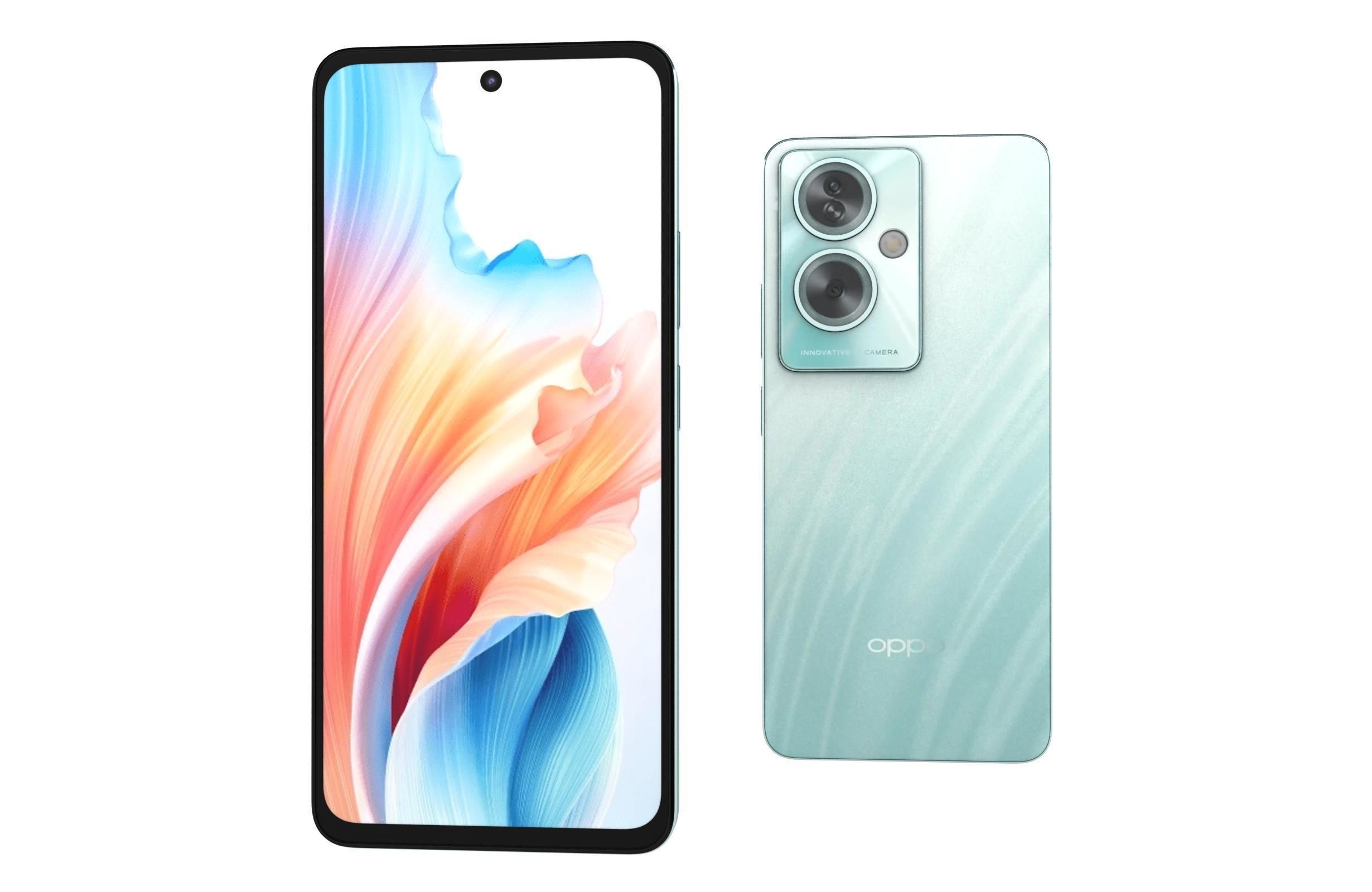 Oppo A79 Black And Green 3D model_28