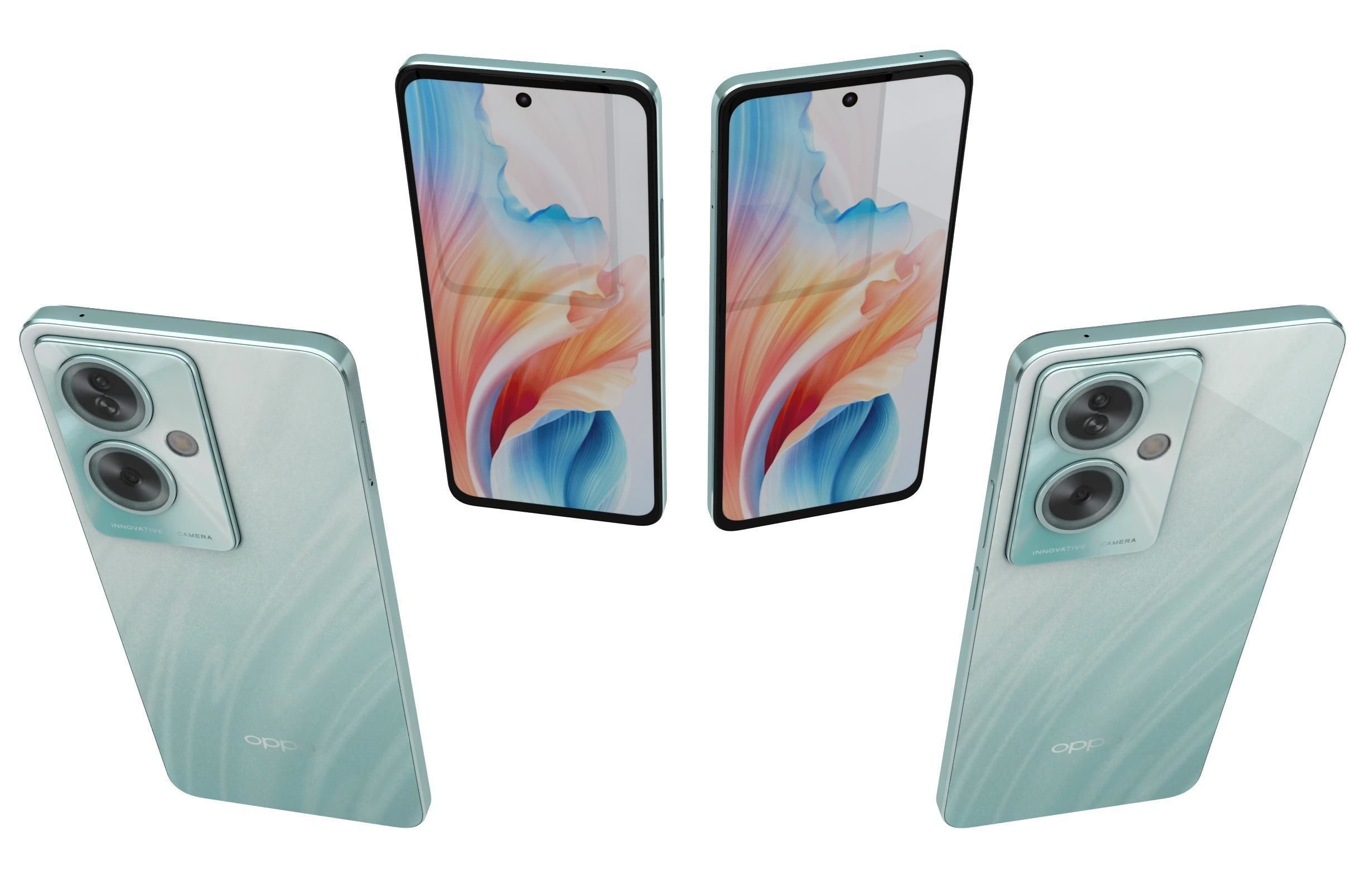 Oppo A79 Black And Green 3D model_22