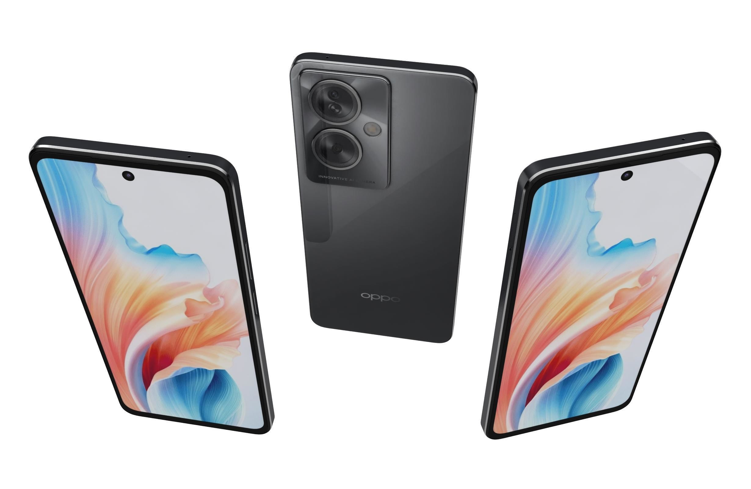 Oppo A79 Black And Green 3D model_26